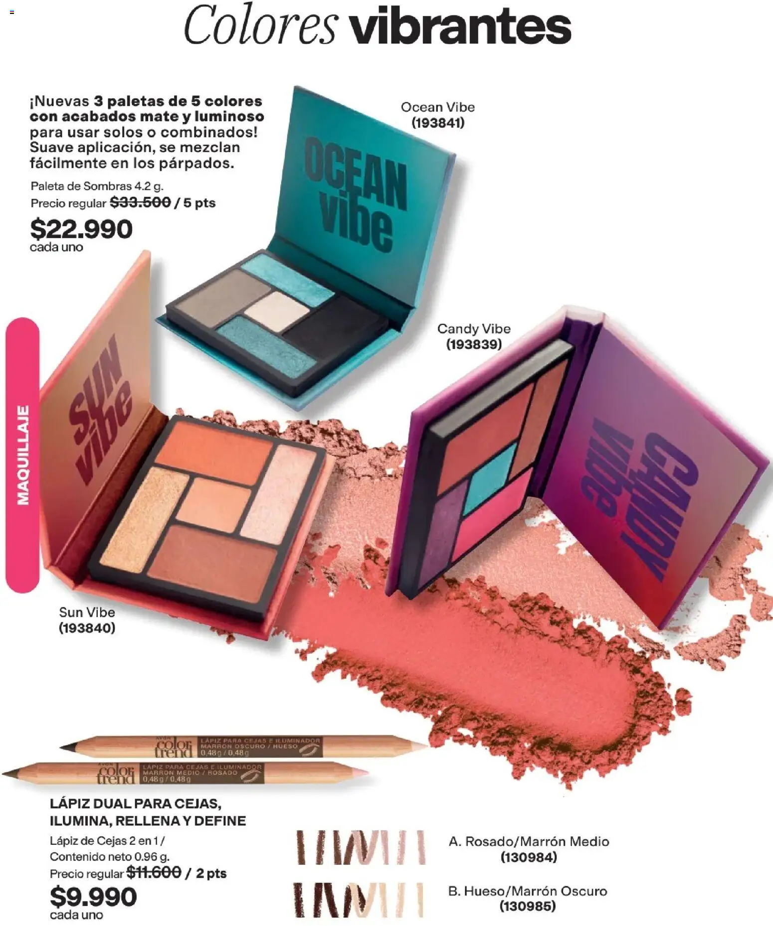 Avon revista - valida desde el 15.06.2026 | Página: 73 | Productos: Iluminador, Lápiz de cejas, Maquillaje