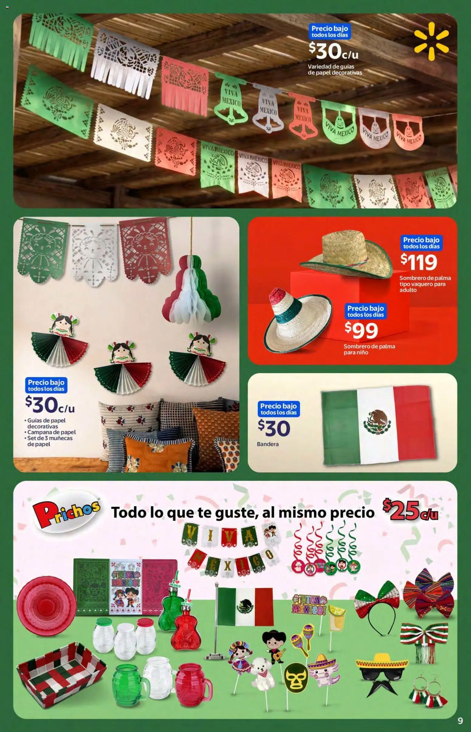 Nuevas ofertas de Walmart válidas en toda la República Mexicana desde el 02/09/2026. ¡Encuentra las mejores ofertas en Walmart folleto Celebra el orgullo mexicano con todo lo que nos une! | Página: 8 | Productos: Sombrero, Té, Campana