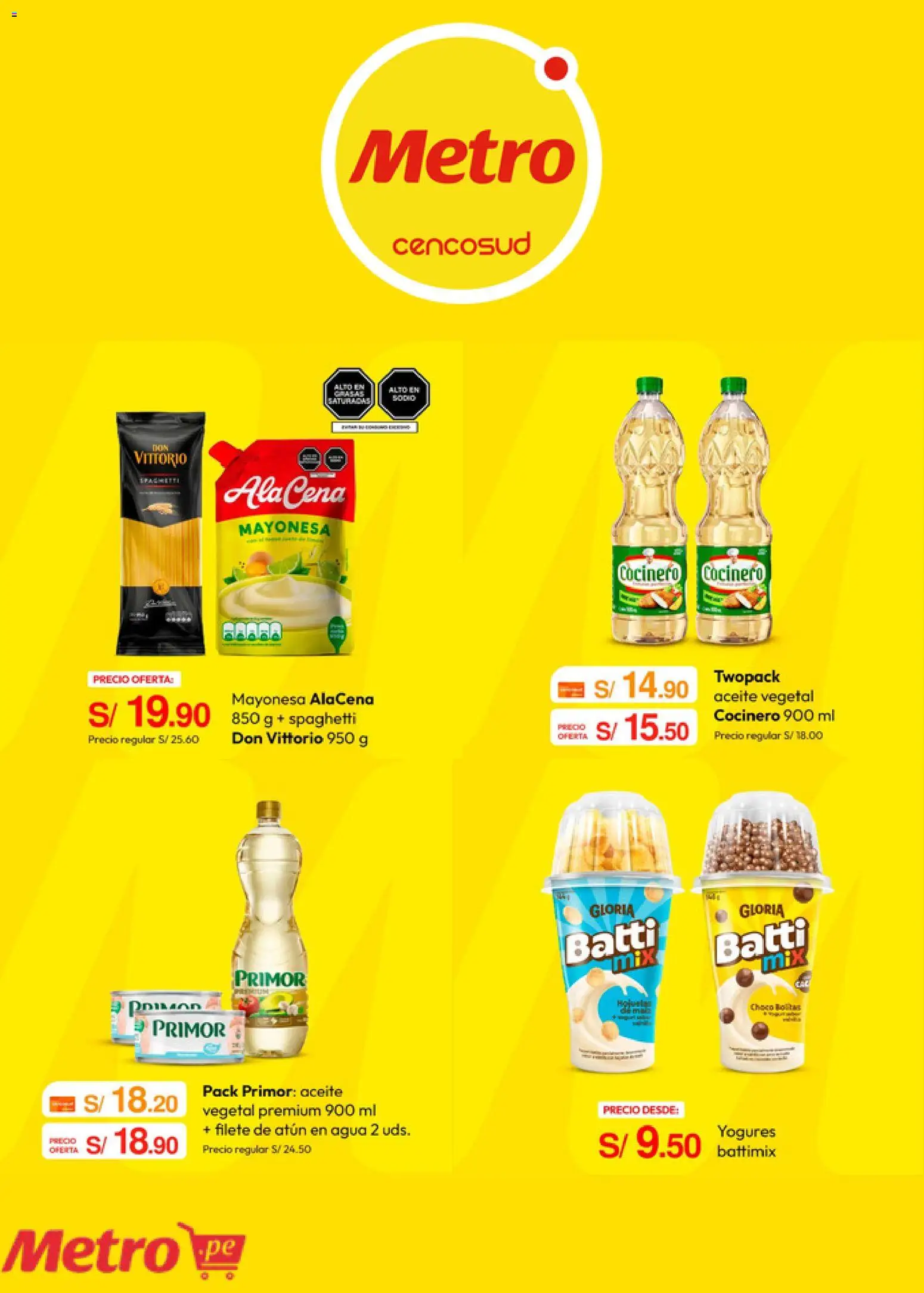 Catálogo Metro válido desde 17/08/2026 | Página: 2 | Productos: Mayonesa, Filete de atún, Aceite, Filete