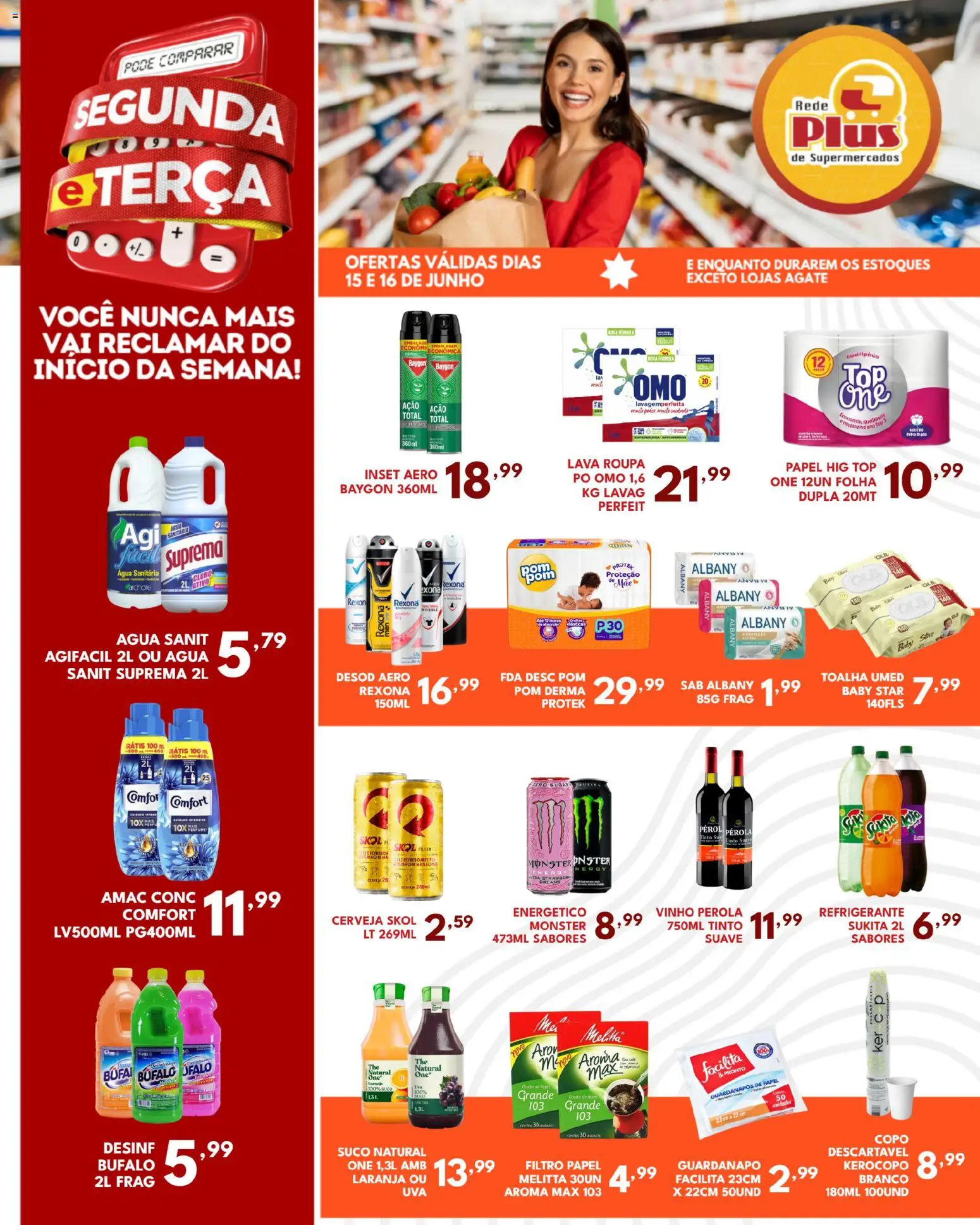 Rede Plus Supermercados Folheto - válido de 15.06.2026 | Página: 2 | Produtos: Energético, Pia, Monster, Água sanitária