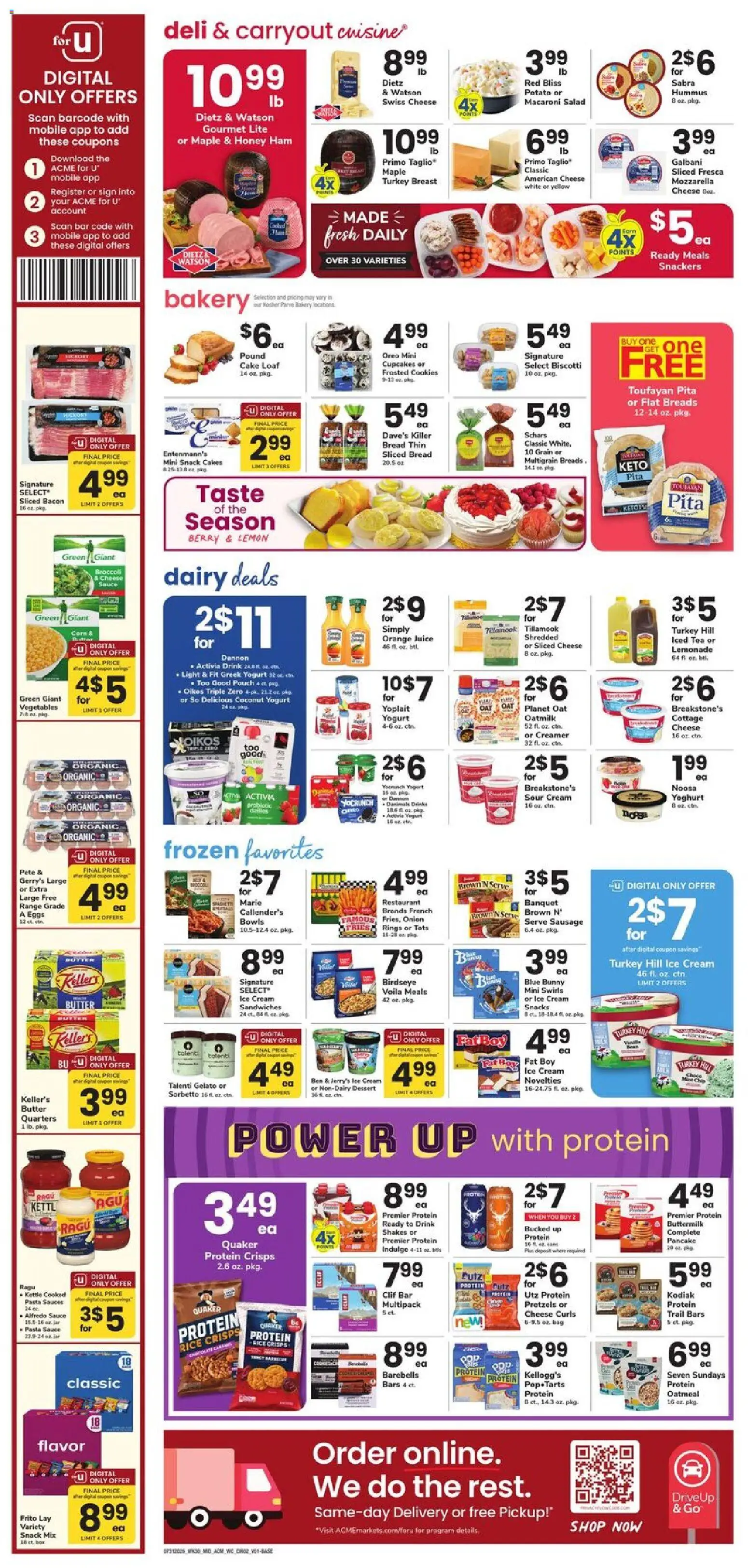 Acme Weekly Ad - valid from 07/31/2026 | Page: 2 | Products: Turkey breast, Honey, Bread, Kettle