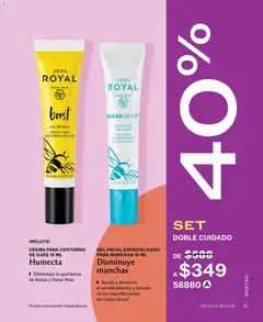 Vista previa de JAFRA ROYAL BOOST EYE REFRESH CREMA PARA CONTORNO DE OJOS 15 ML, Crema para contorno de ojos con abeja, nuevo folleto de la tienda, válido en México a partir del 01/07/2026 | Página: 61
