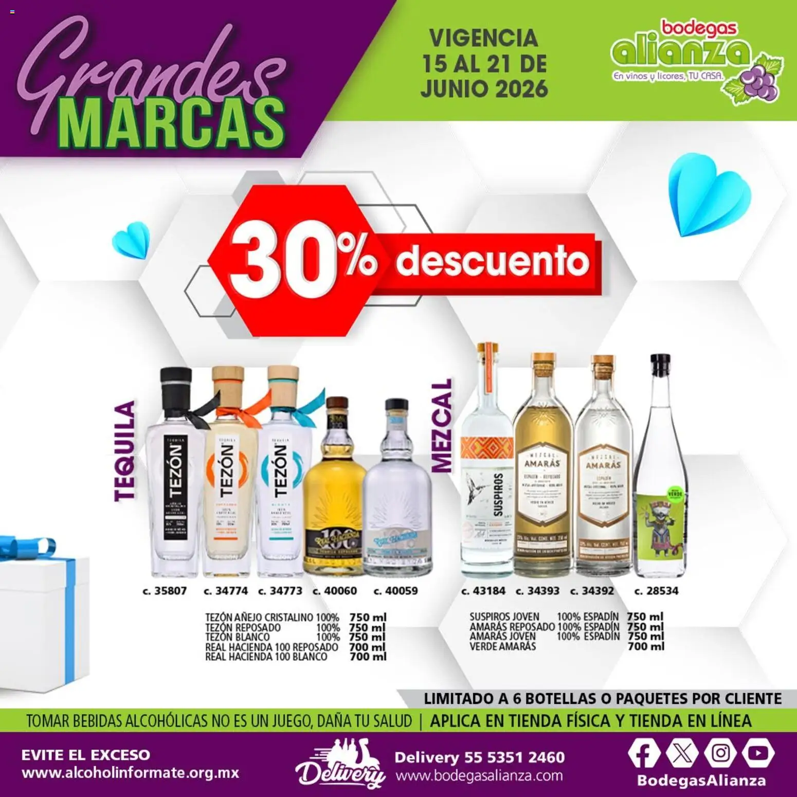 Nuevas ofertas de Bodegas Alianza válidas en toda la República Mexicana desde el 15.06.2026. ¡Encuentra las mejores ofertas en Bodegas Alianza catálogo Grandes Marcas! | Página: 2 | Productos: Tequila