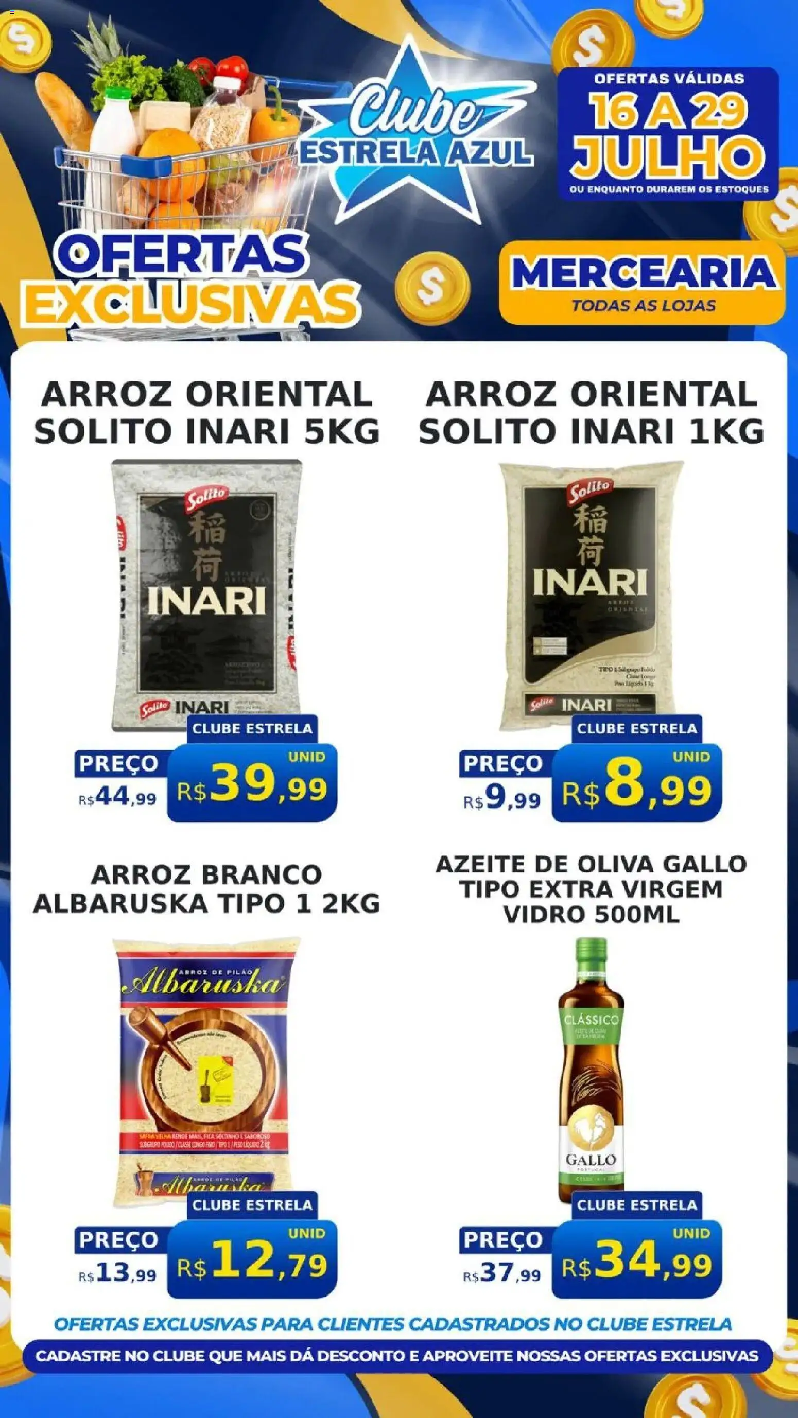 Estrela Azul Folheto - válido de 16/07/2026 | Página: 1 | Produtos: Arroz, Azeite