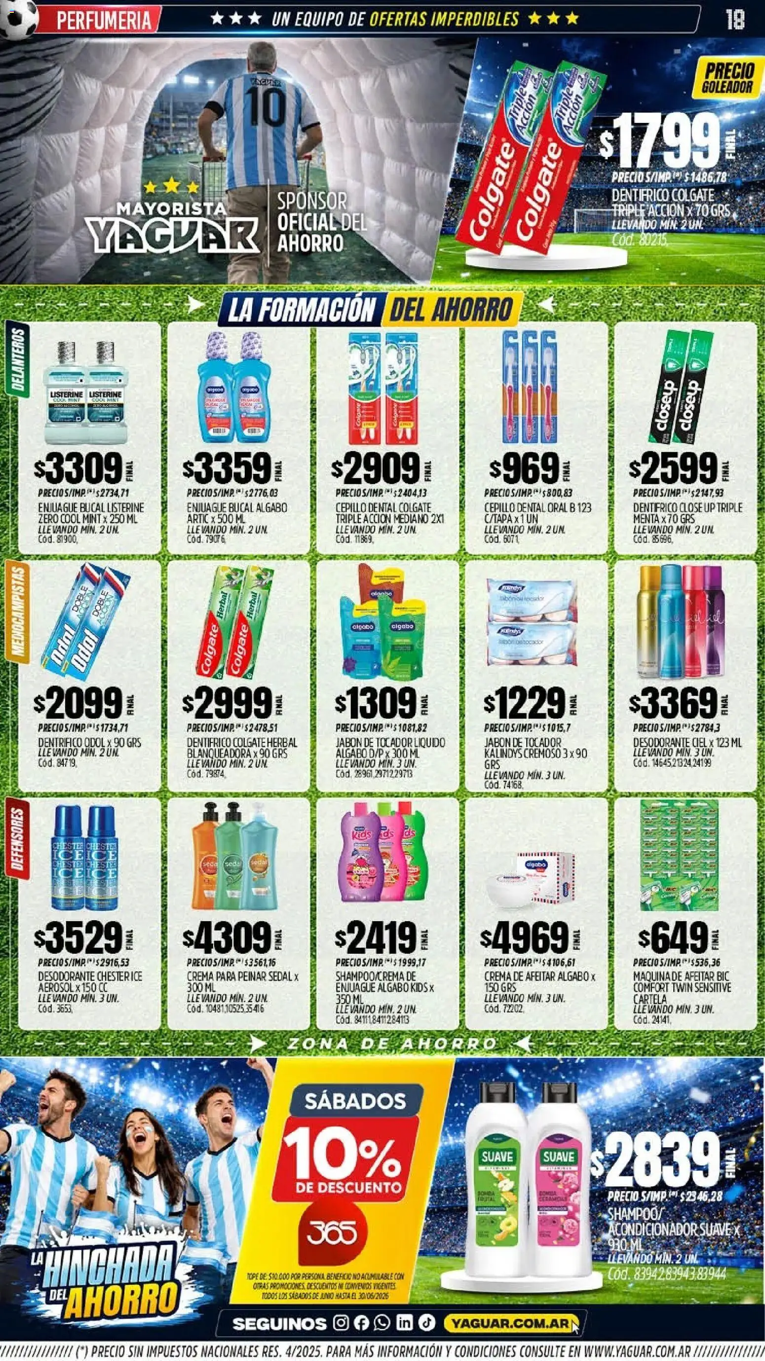 Yaguar - Oferta Semanal Salta │ válido desde el 01.06.2026 | Página: 17 | Productos: Cepillo, Acondicionador, Desodorante, Enjuague bucal