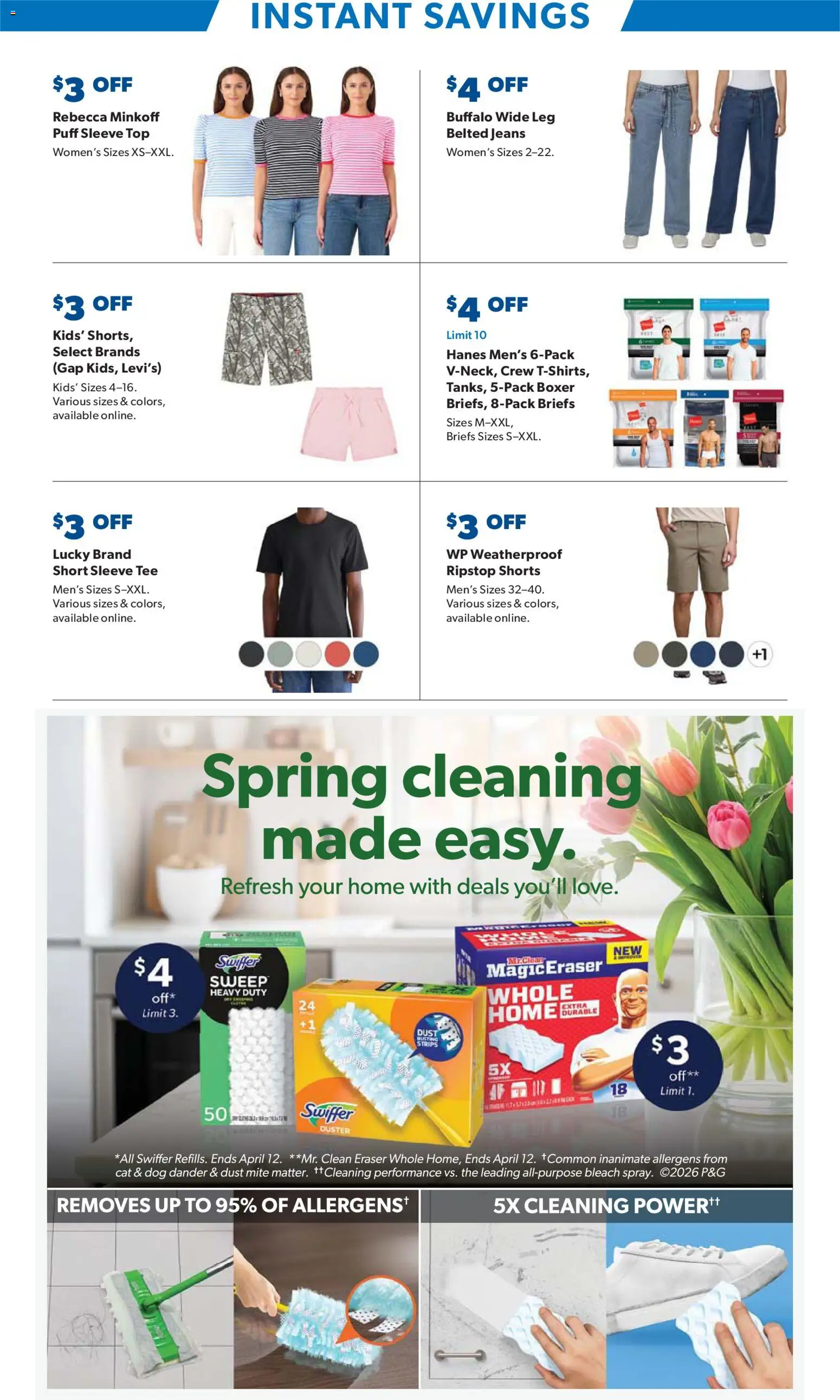 Sam's Club Instant Savings Book March - valid from 18.03.2026 | Page: 9 | Products: Eraser, Shorts, Briefs, Jeans
