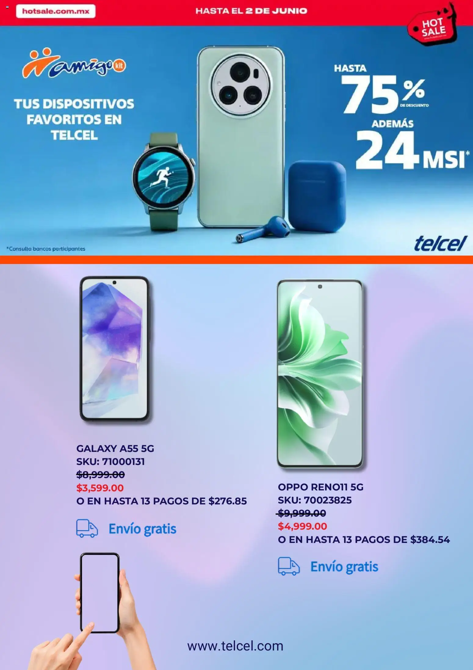 Nuevas ofertas de Telcel válidas en toda la República Mexicana desde el 25.05.2026. ¡Encuentra las mejores ofertas en Telcel Hot Sale! | Página: 2