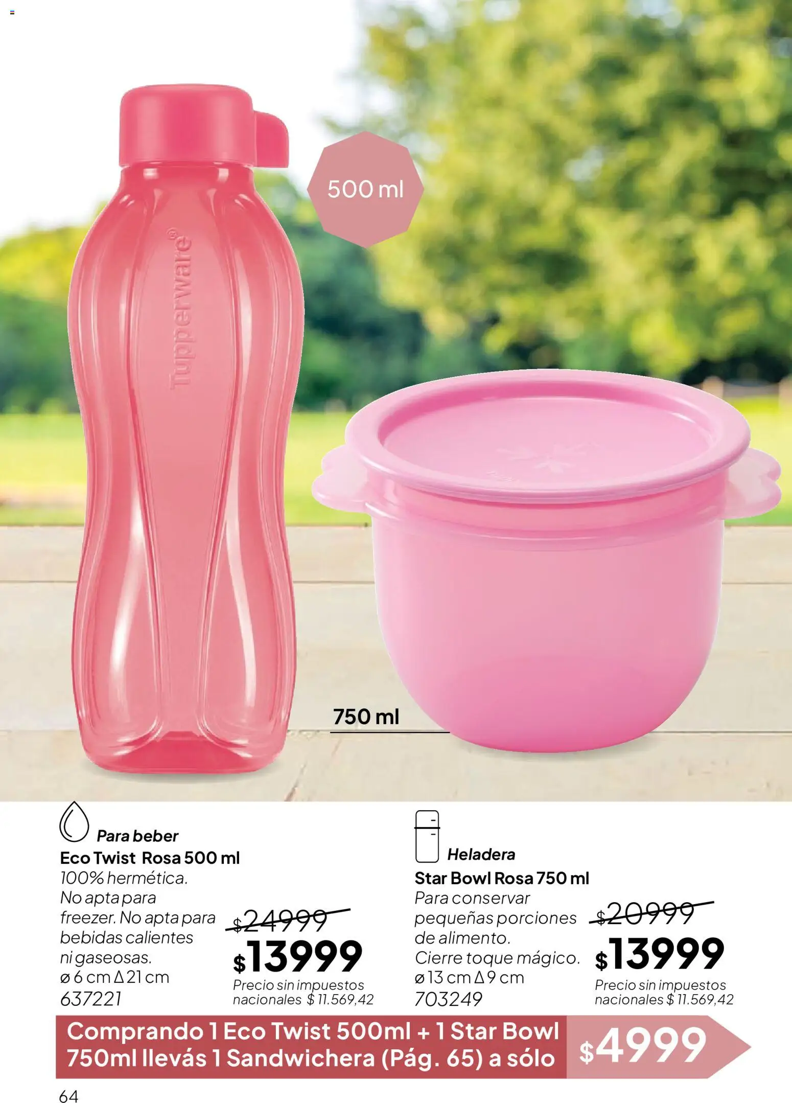Tupperware Folleto │ válido desde el 04/08/2026 | Página: 66 | Productos: Bowl, Sandwichera, Heladera
