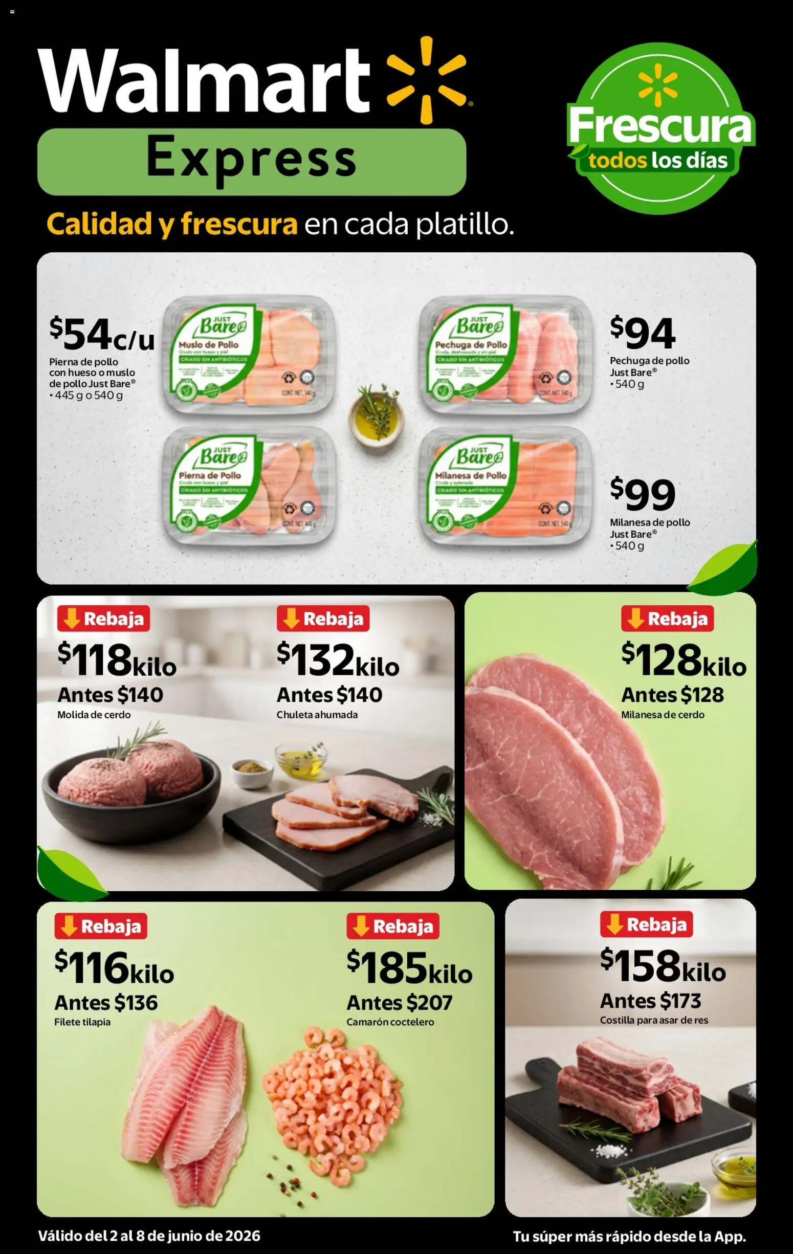 Nuevas ofertas de Walmart Express válidas en toda la República Mexicana desde el 02.06.2026. ¡Encuentra las mejores ofertas en Walmart Express folleto Calidad a precios bajos! | Página: 2
