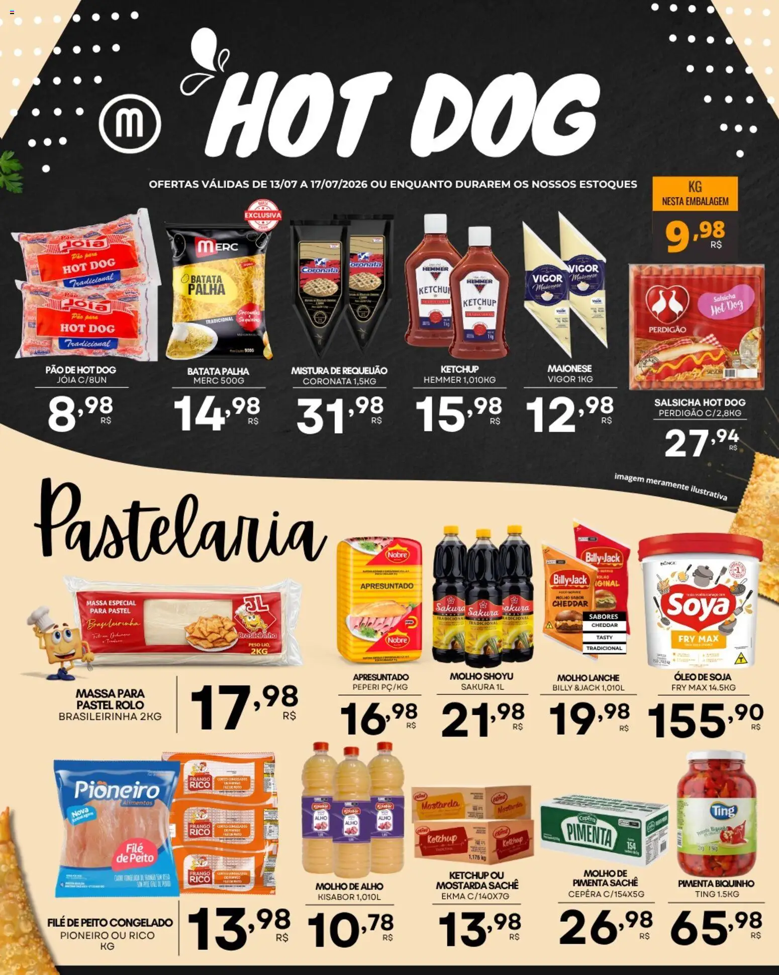 Mercadão Atacadista Folheto - válido de 13/07/2026 | Página: 2 | Produtos: Pimenta, Salsicha, Batata palha, Requeijão