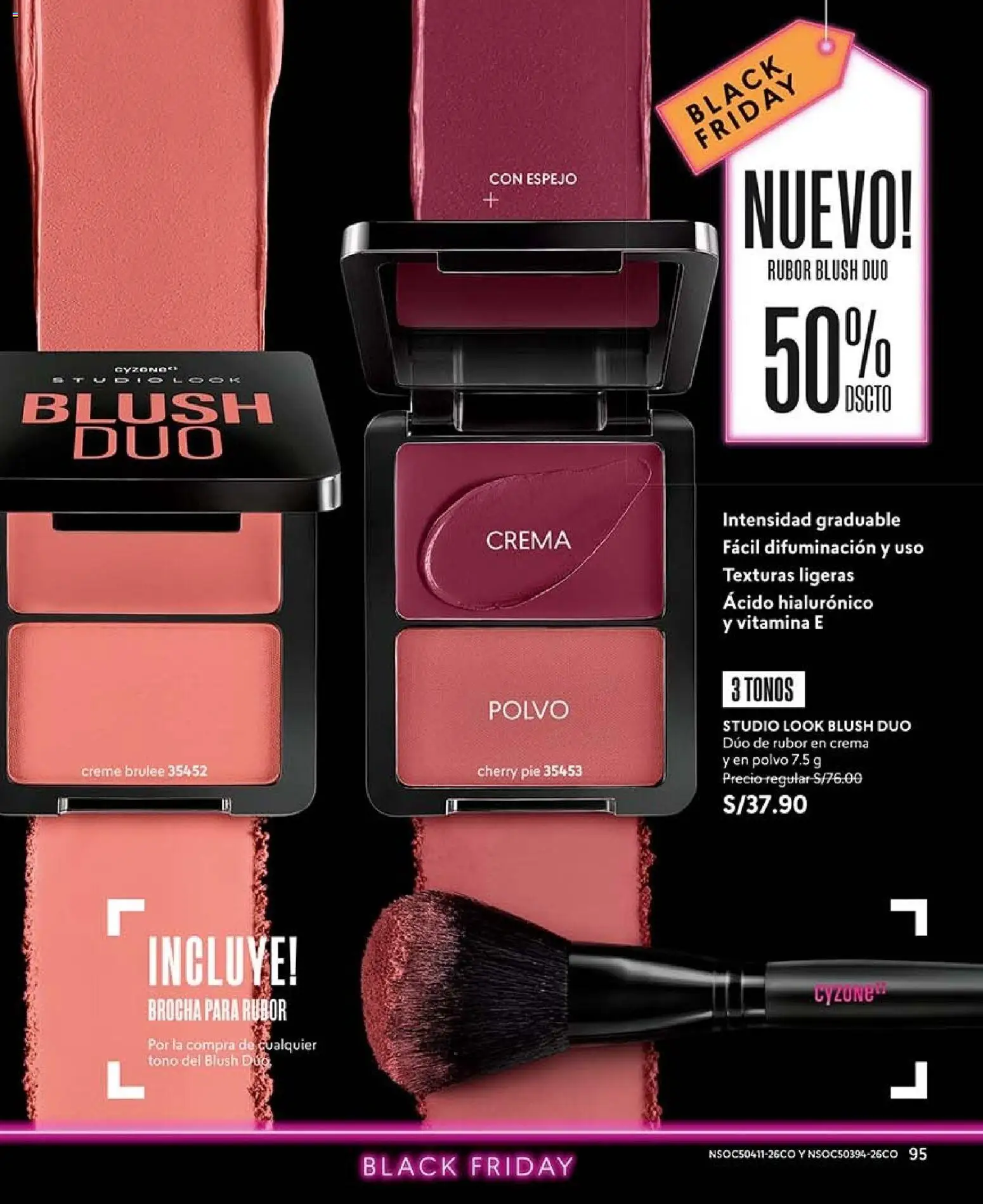 Catálogo CyZone válido desde 03/10/2026 | Página: 95 | Productos: Brocha, Espejo, Crema, Rubor