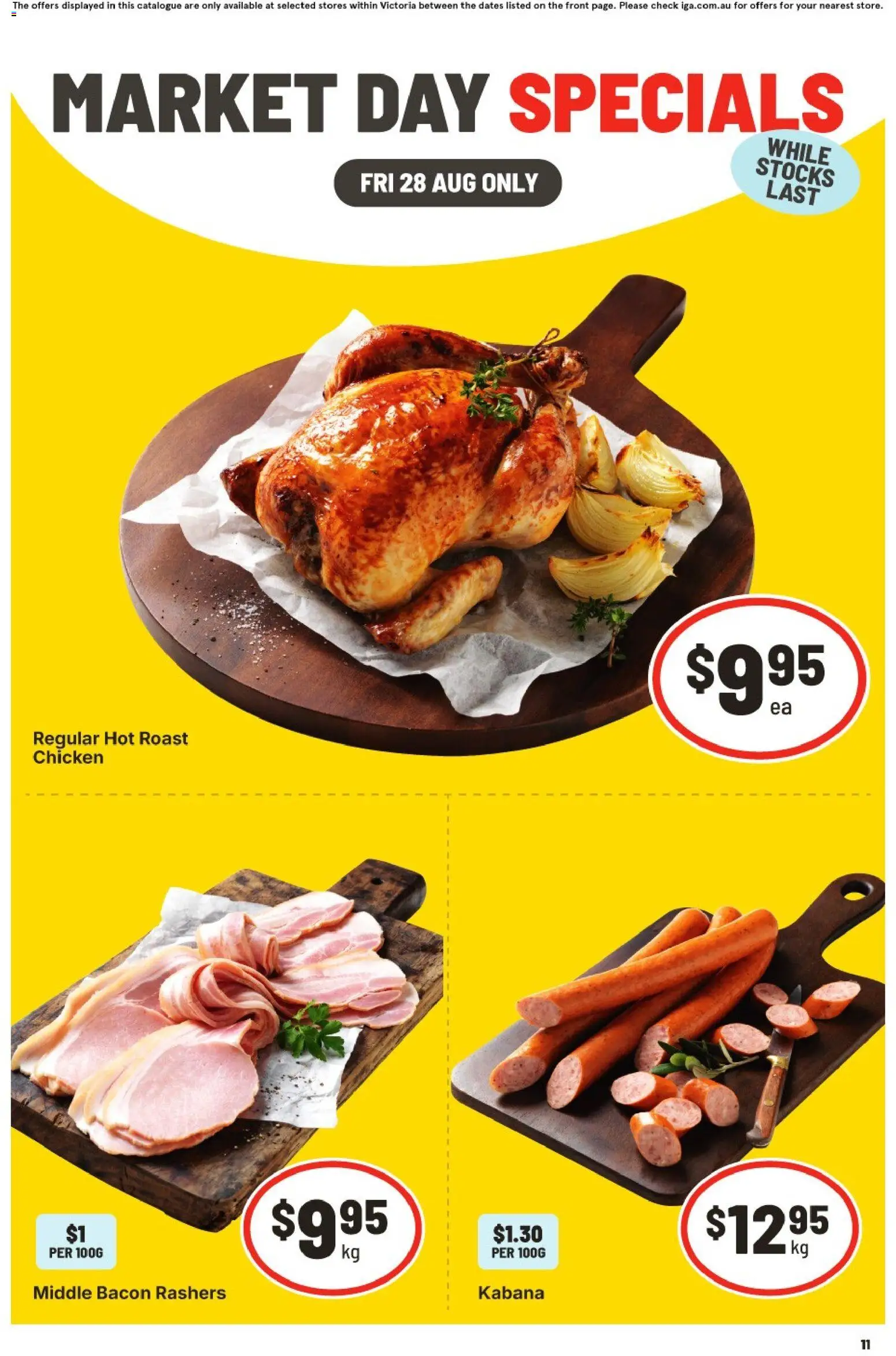 IGA catalogue - valid from 28/08/2026 | Page: 2 | Products: Bacon, Chicken, Roast