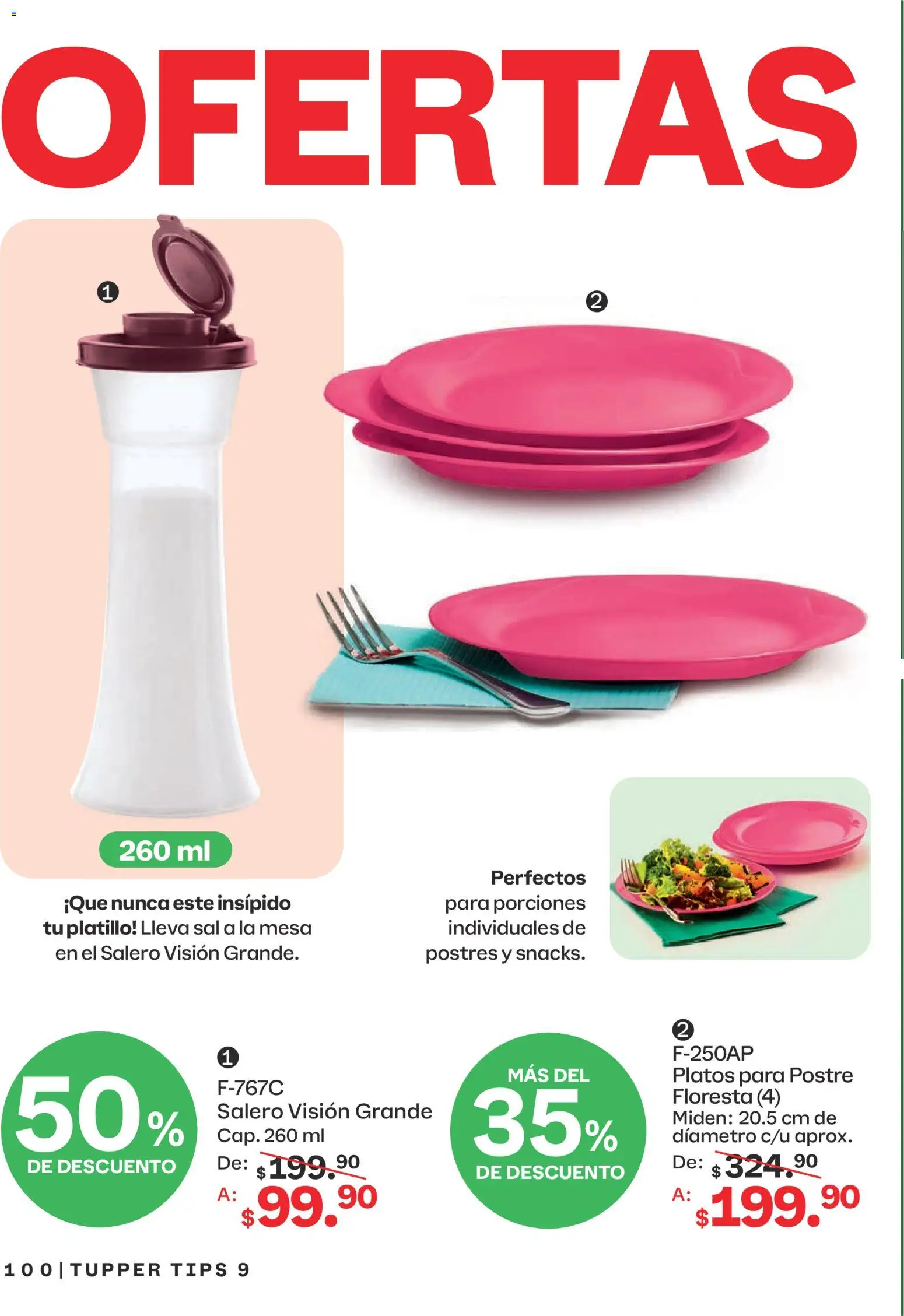 Nuevas ofertas de Tupperware válidas en toda la República Mexicana desde el 10/08/2026. ¡Encuentra las mejores ofertas en Tupperware catálogo! | Página: 100 | Productos: Sal, Tupper, Postre, Mesa