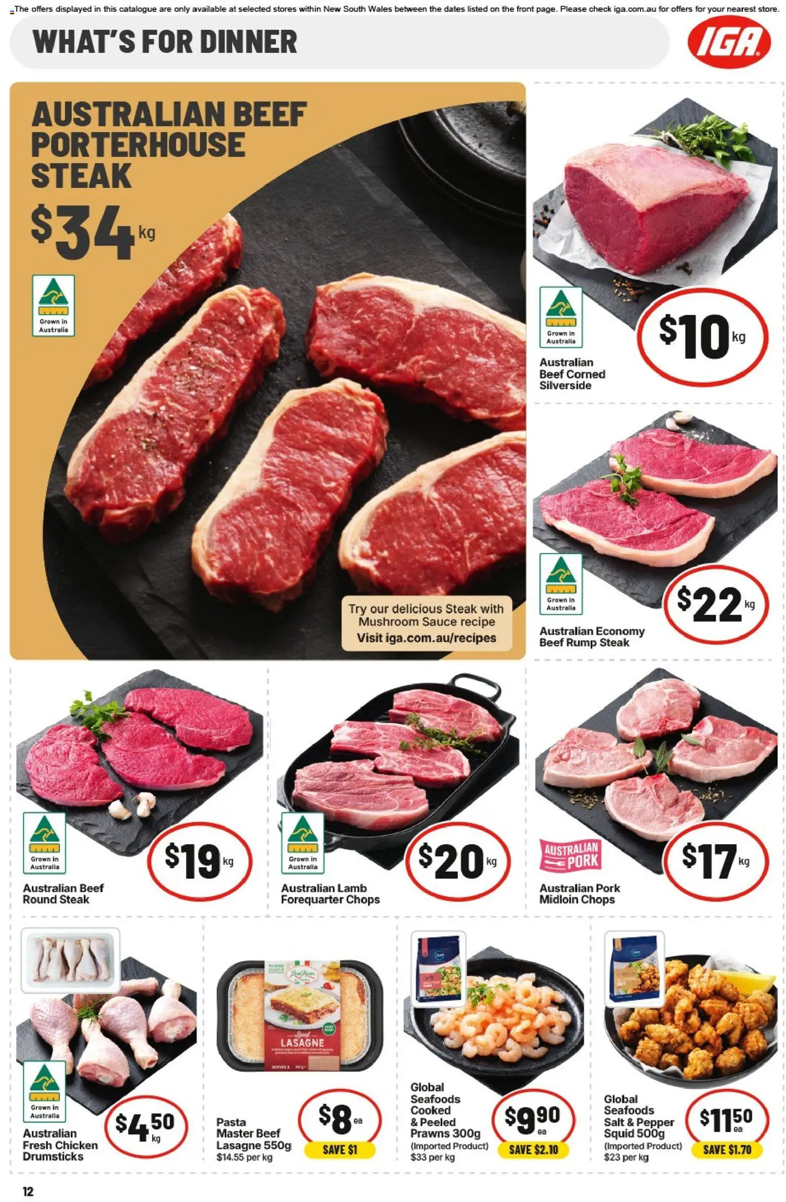 IGA catalogue - valid from 12/08/2026 | Page: 13 | Products: Pork, Lamb, Pasta, Sauce