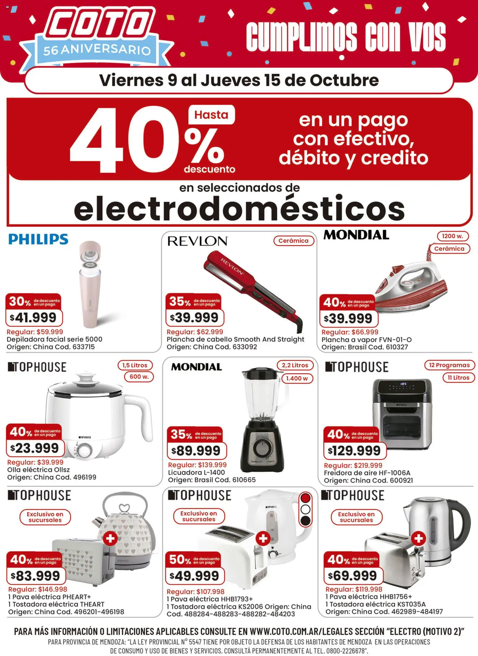 Coto ofertas electro │ válido desde el 09/10/2026 | Página: 1