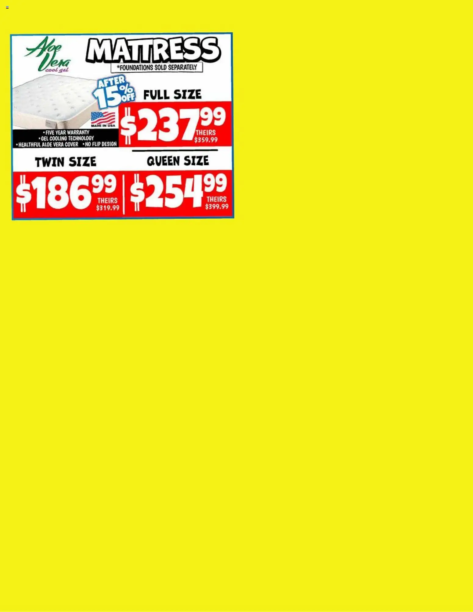 Ollie's Ad - valid from 07/01/2026 | Page: 5 | Products: Mattress, Aloe Vera