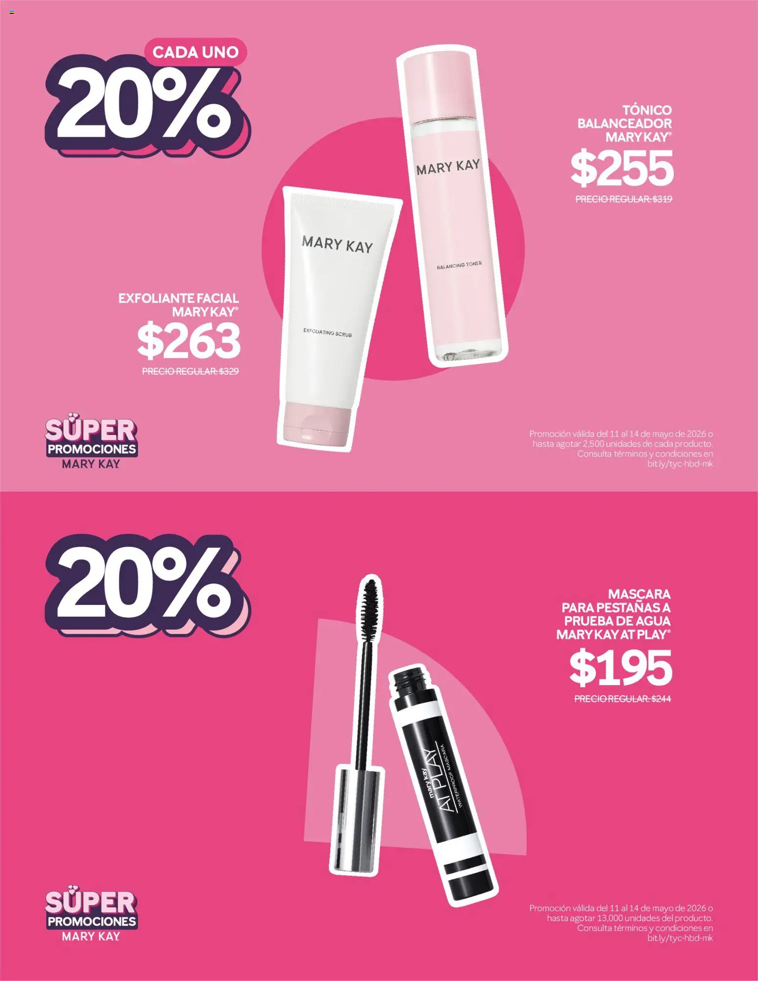 Nuevas ofertas de Mary Kay válidas en toda la República Mexicana desde el 11.05.2026. ¡Encuentra las mejores ofertas en Catálogo Mary Kay Super promociones! | Página: 3 | Productos: Máscara, Exfoliante facial, Agua, Toner
