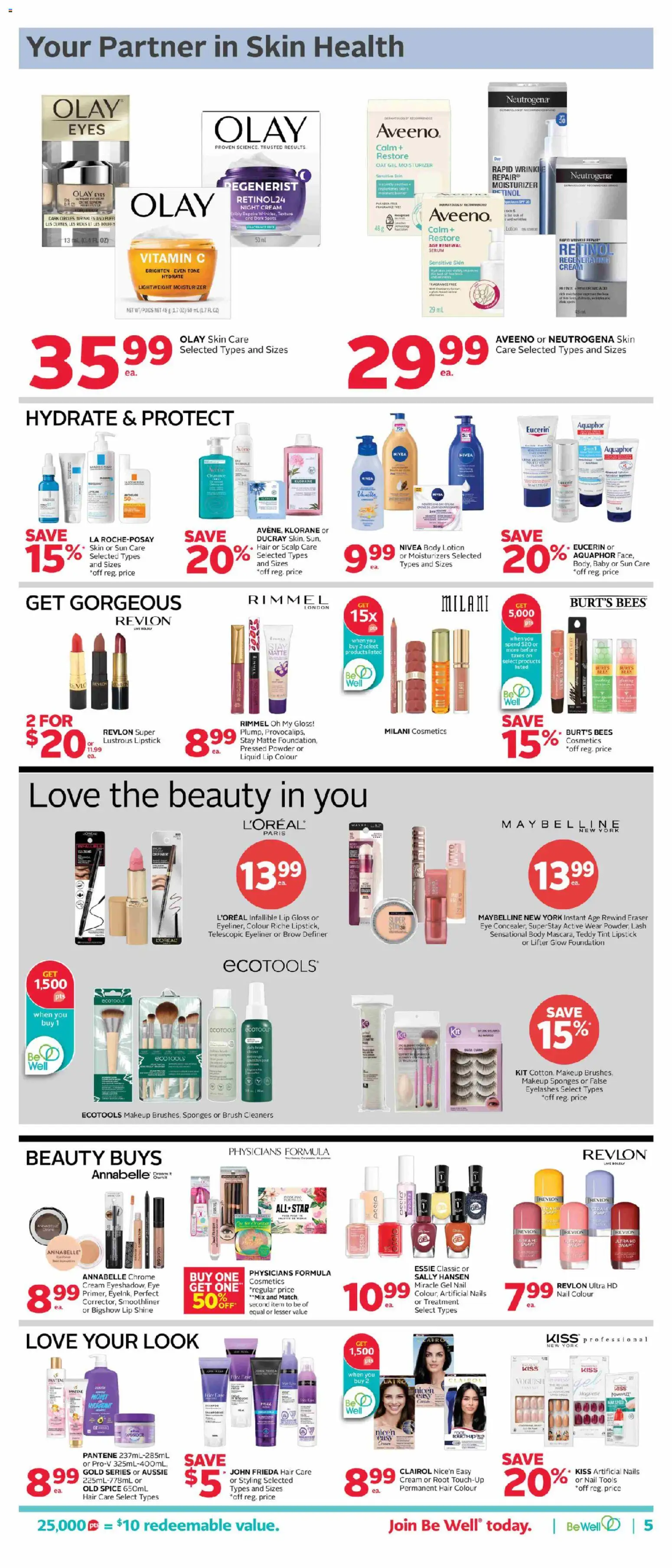 Rexall flyer valid from Oct 2, 2026 | Page: 12 | Products: Powder, Tools, Lip gloss, Body lotion
