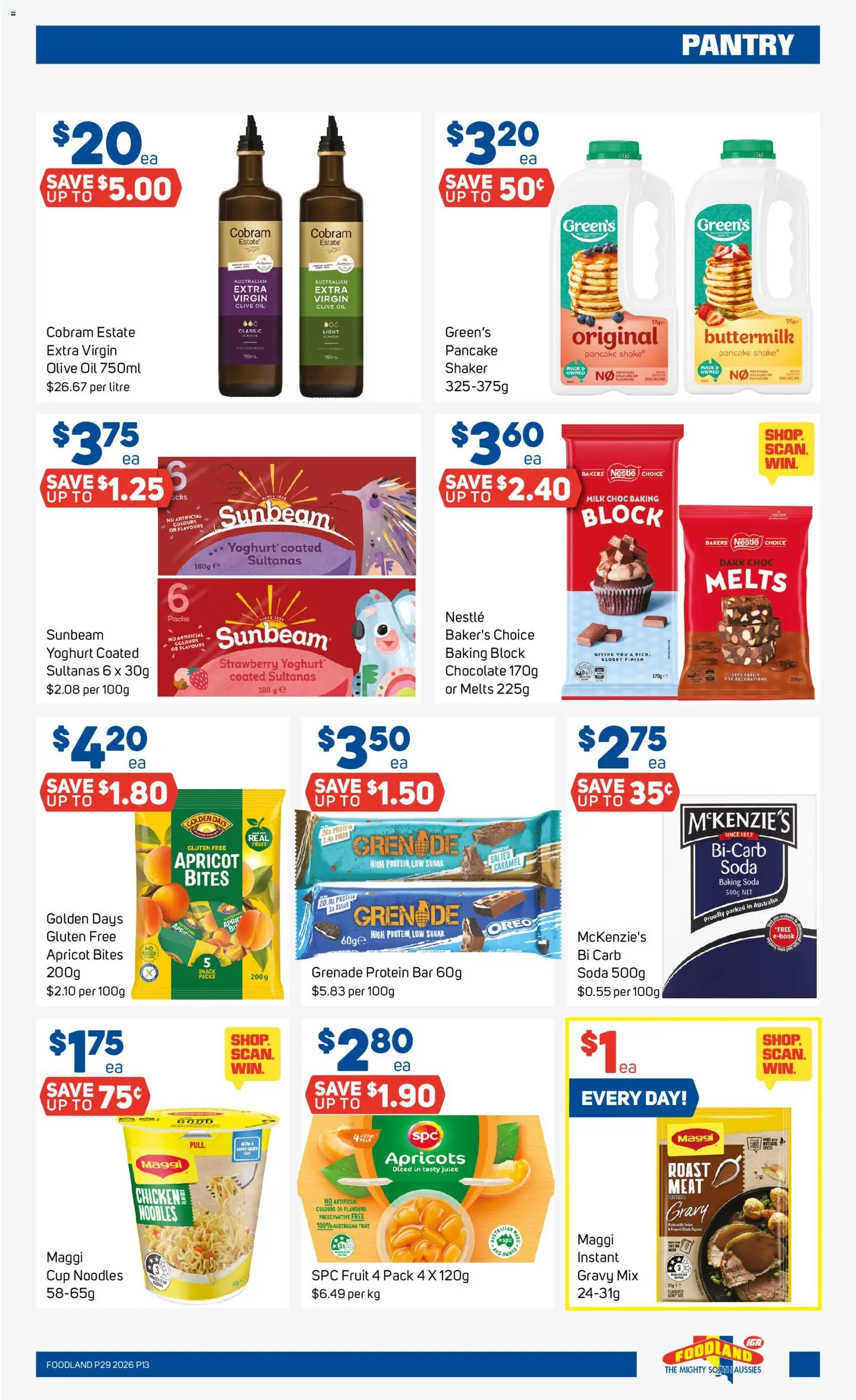 Foodland catalogue - valid from 15/07/2026 | Page: 13 | Products: Baking soda, Milk, Juice, Meat