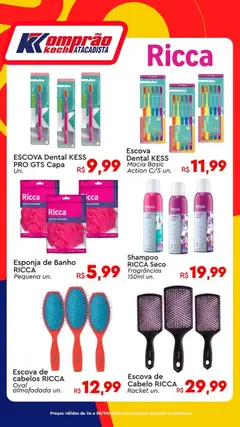 Komprao Atacadista ofertas Ricca - Pré-Visualização do folheto da loja Komprao Atacadista, válido de 24/09/2026 | Página: 1 | Produtos: Shampoo, Esponja, Escova, Esponja de banho