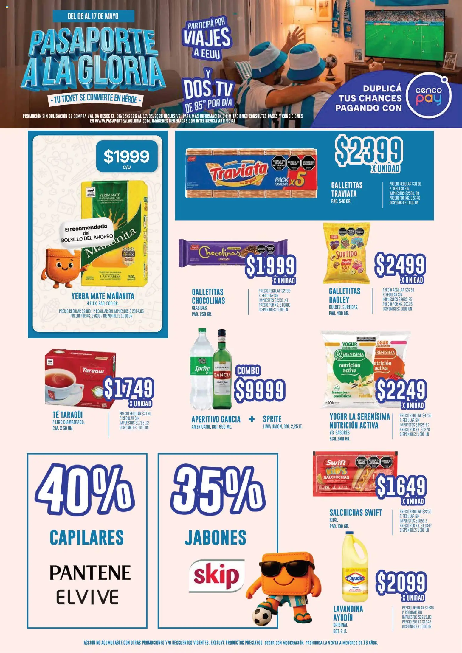 Vea - Oferta Pasaporte a la Gloria - Córdoba │ válido desde el 06.05.2026 | Página: 3 | Productos: Mate, Galletitas, Yerba, Té