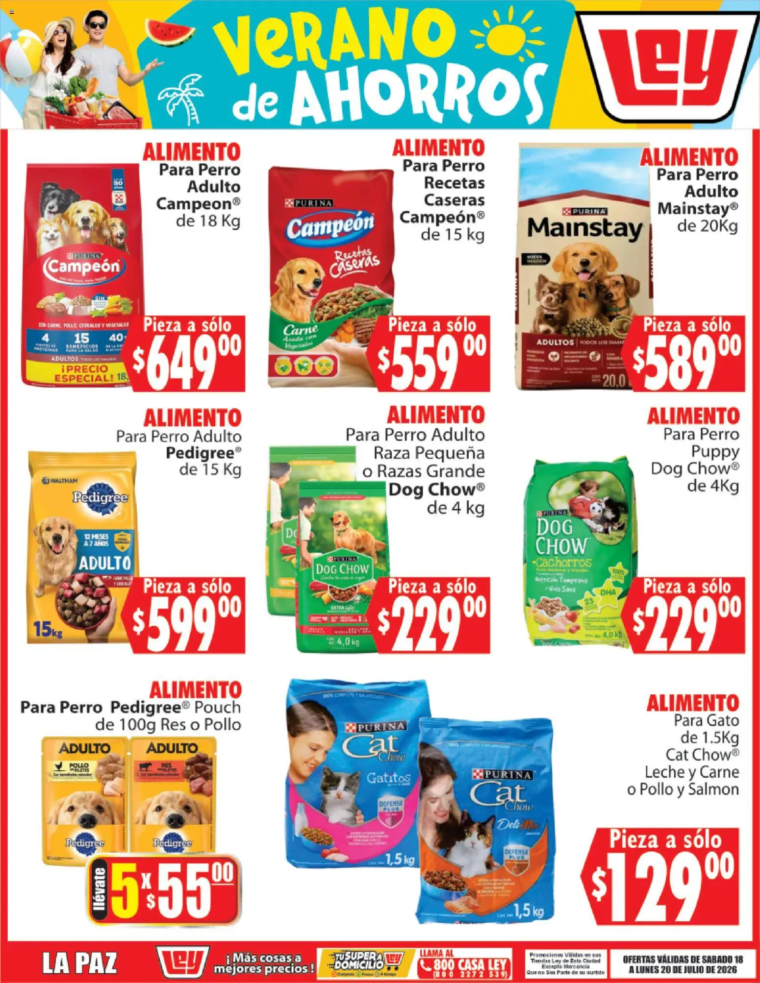 Nuevas ofertas de Casa Ley válidas en toda la República Mexicana desde el 18/07/2026. ¡Encuentra las mejores ofertas en Casa Ley folleto Verano de ahorros! | Página: 7 | Productos: Pollo, Leche, Res