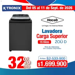 Ktronix catalógo -  Vista previa de la revista de la tienda Ktronix valido desde el 05/09/2026 | Página: 2 | Productos: Lavadora