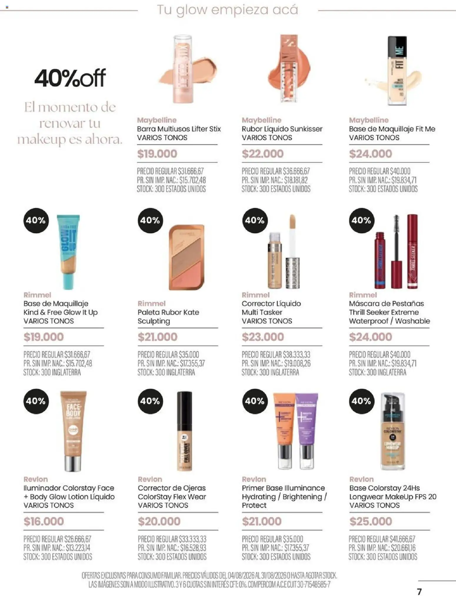 Pigmento catálogo │ válido desde el 04/08/2026 | Página: 7 | Productos: Iluminador, Máscara, Corrector de ojeras, Paleta