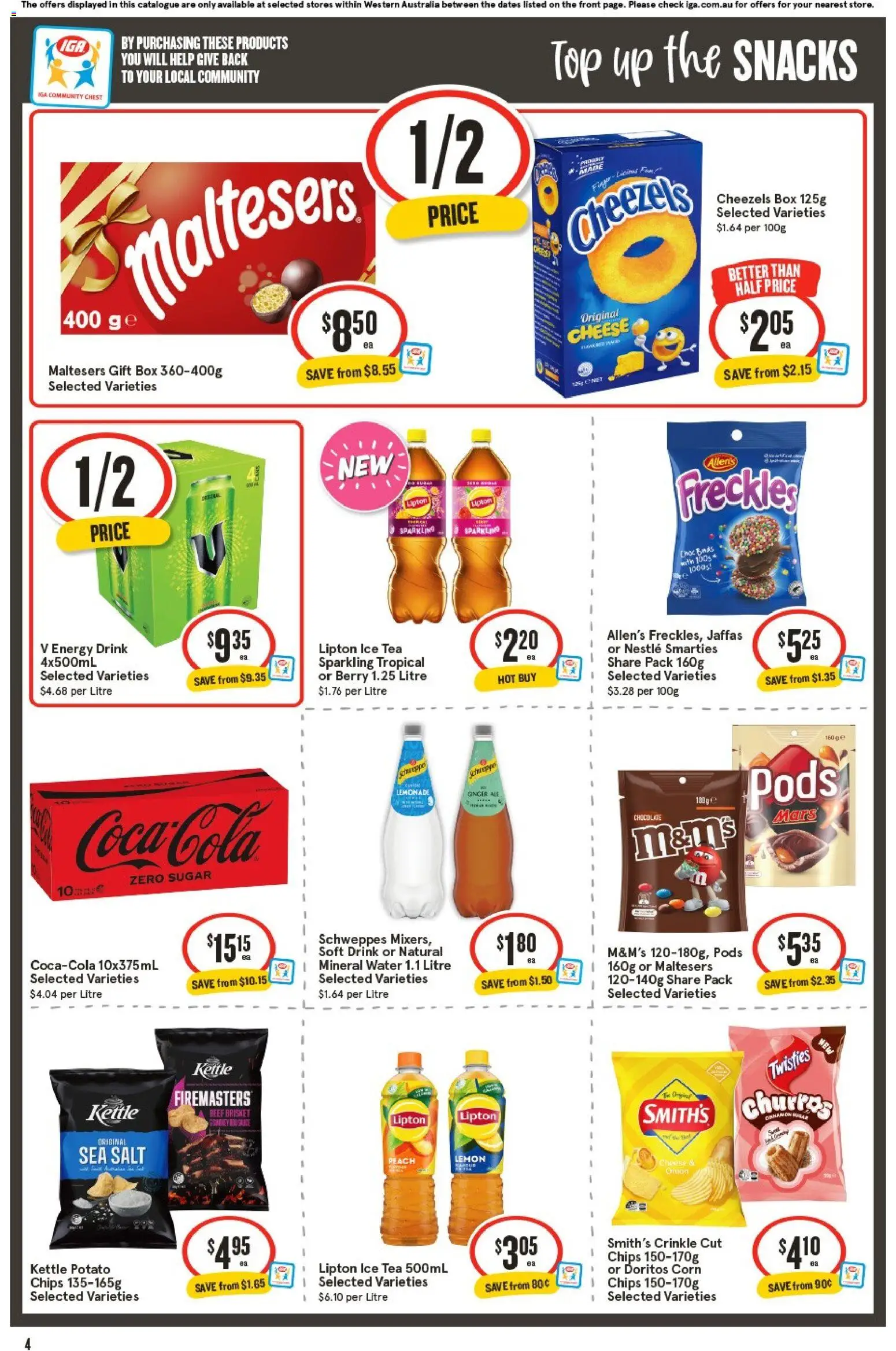 IGA catalogue - valid from 12/08/2026 | Page: 5 | Products: Snacks, Water, Salt, Lemon
