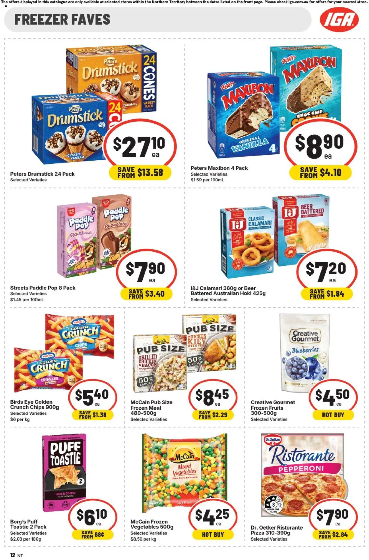 IGA catalogue - valid from 01/07/2026 | Page: 12 | Products: Cheese, Beer, Fruits, Freezer
