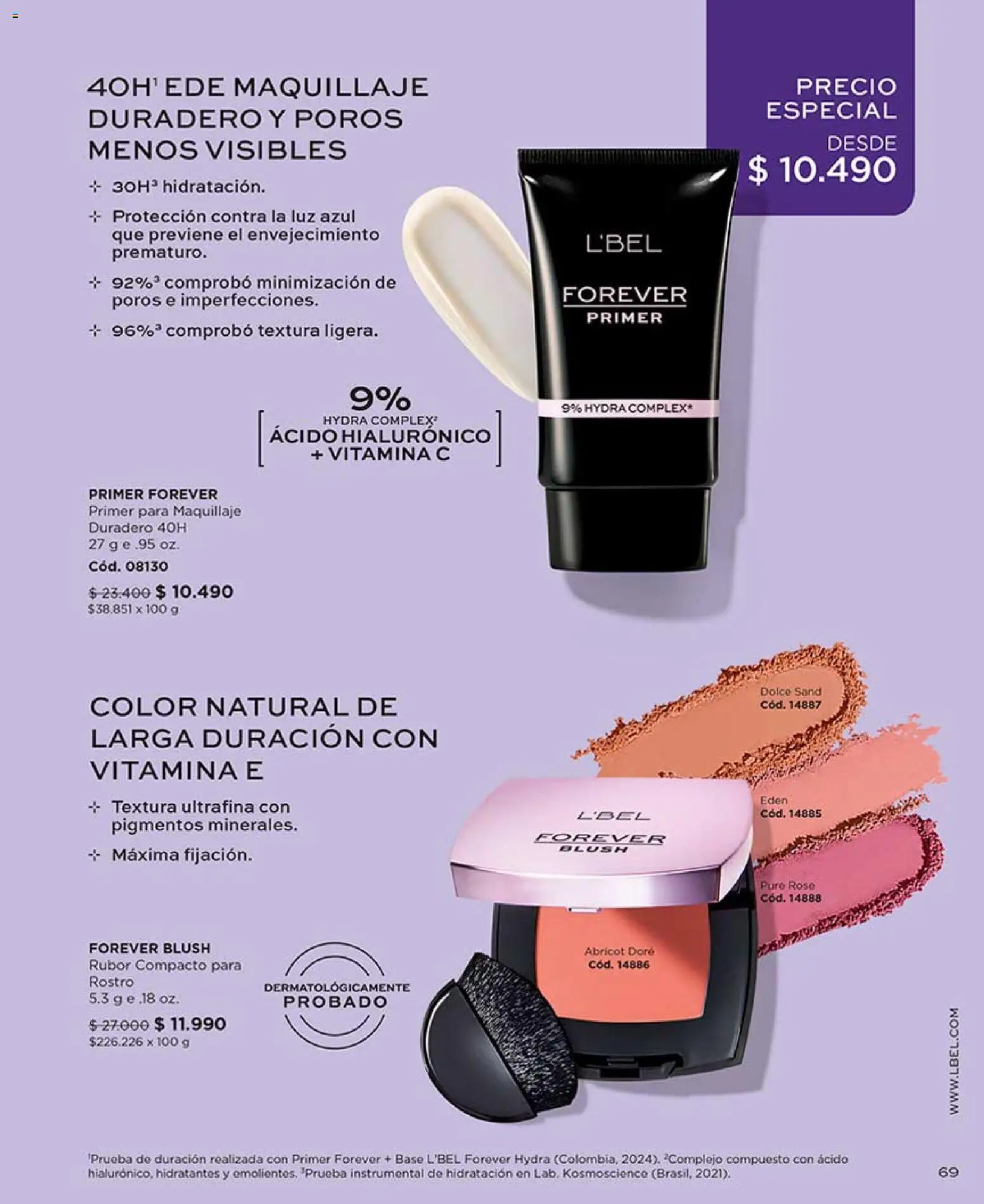 Catálogo L'Bel Campaña 9 │ válido desde el 17.05.2026 | Página: 69 | Productos: Maquillaje, Base, Rubor
