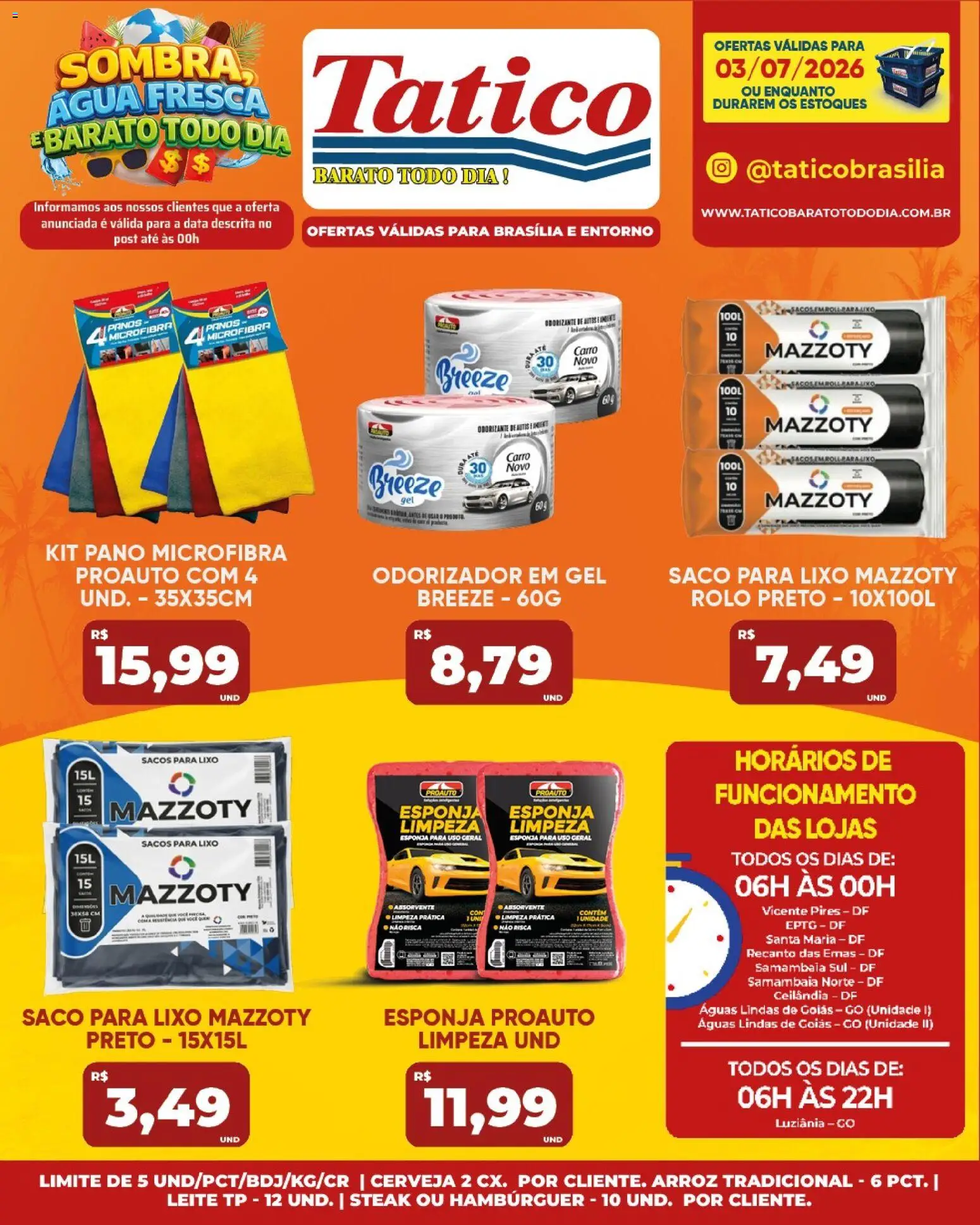 Tatico Folheto - válido de 03/07/2026 | Página: 24 | Produtos: Rolo, Hambúrguer, Cera, Absorvente