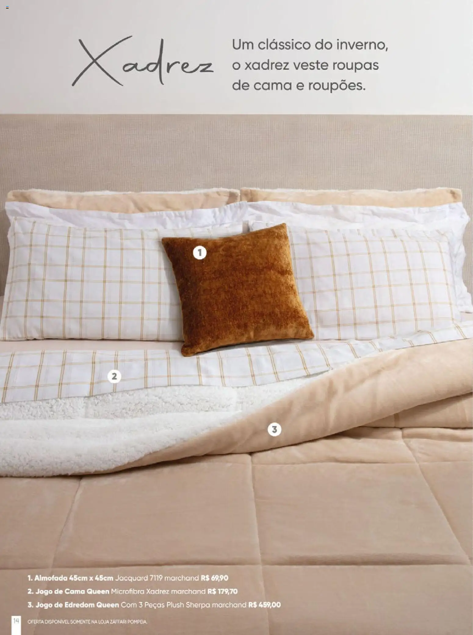 Zaffari Folheto - válido de 06/05/2026 | Página: 14 | Produtos: Edredom, Cama, Almofada, Roupas