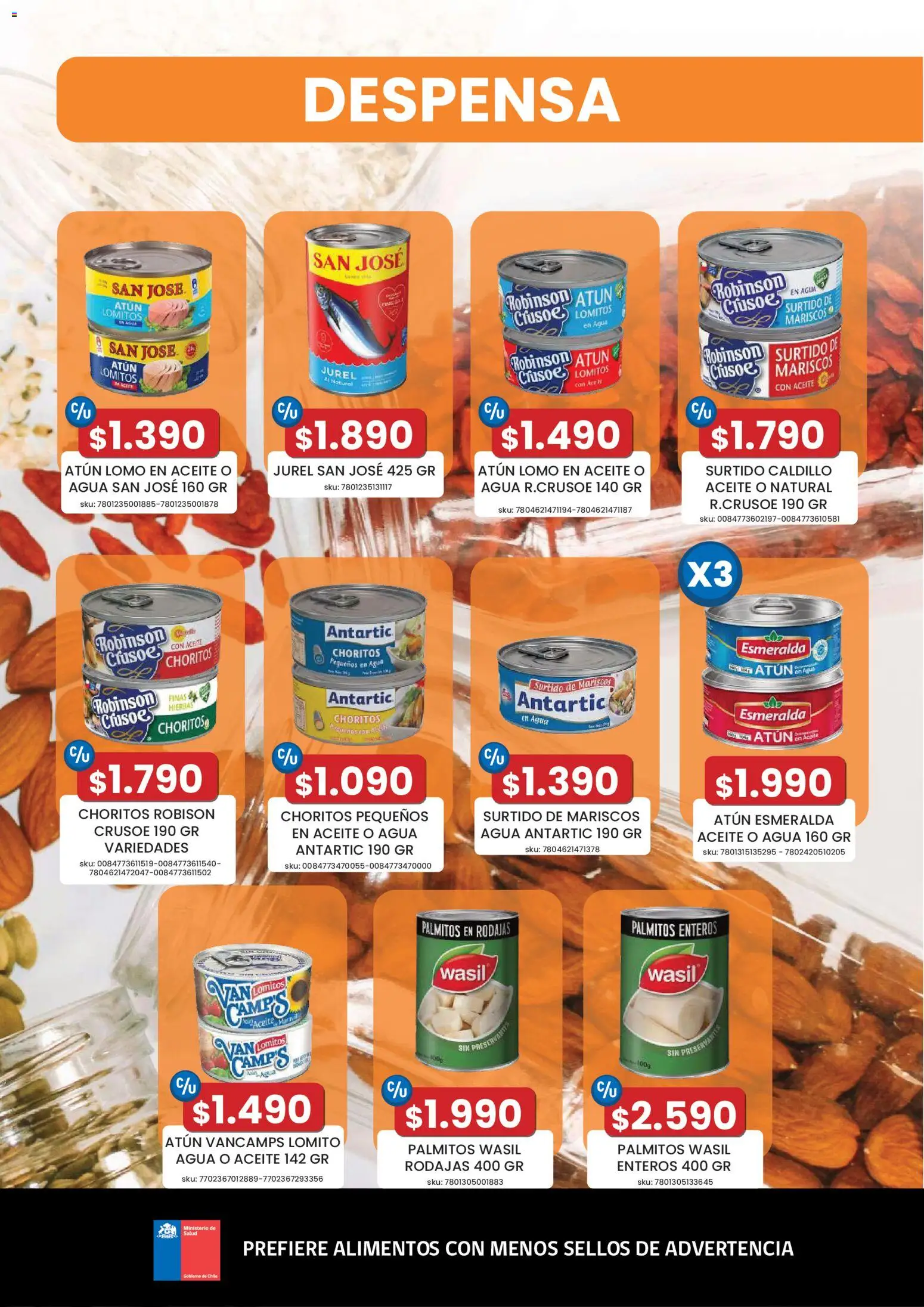 Cugat ofertas  │ válido desde el 01.04.2026 | Página: 3 | Productos: Atún, Agua, Palmitos, Aceite