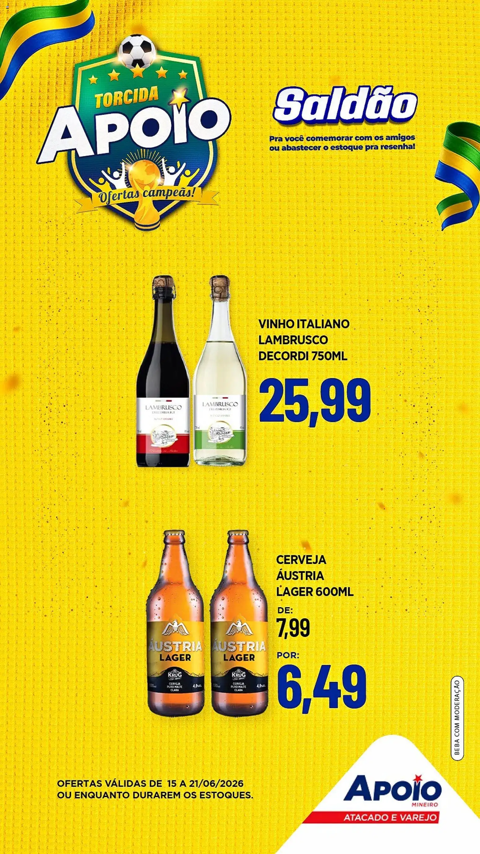 Apoio Mineiro Folheto - válido de 15.06.2026 | Página: 5 | Produtos: Vinho, Cerveja