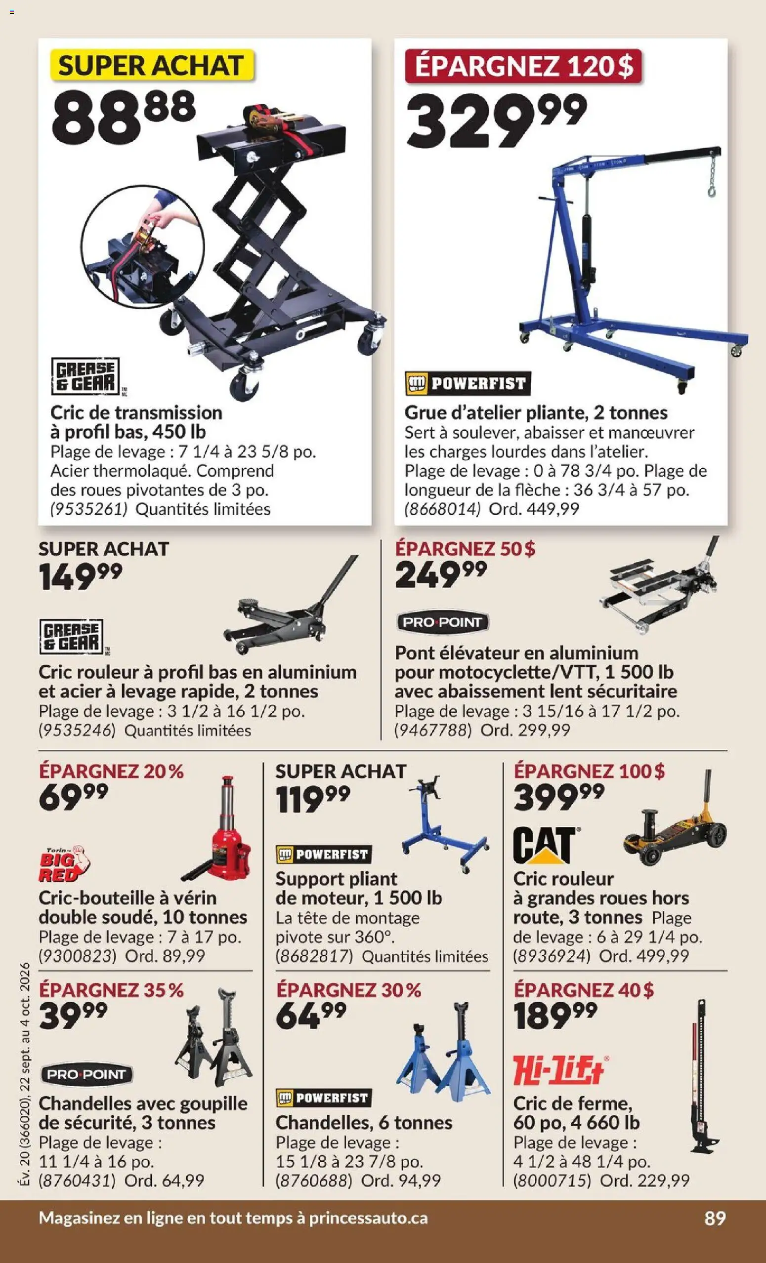 Princess Auto flyer valid from Sep 22, 2026 | Page: 94