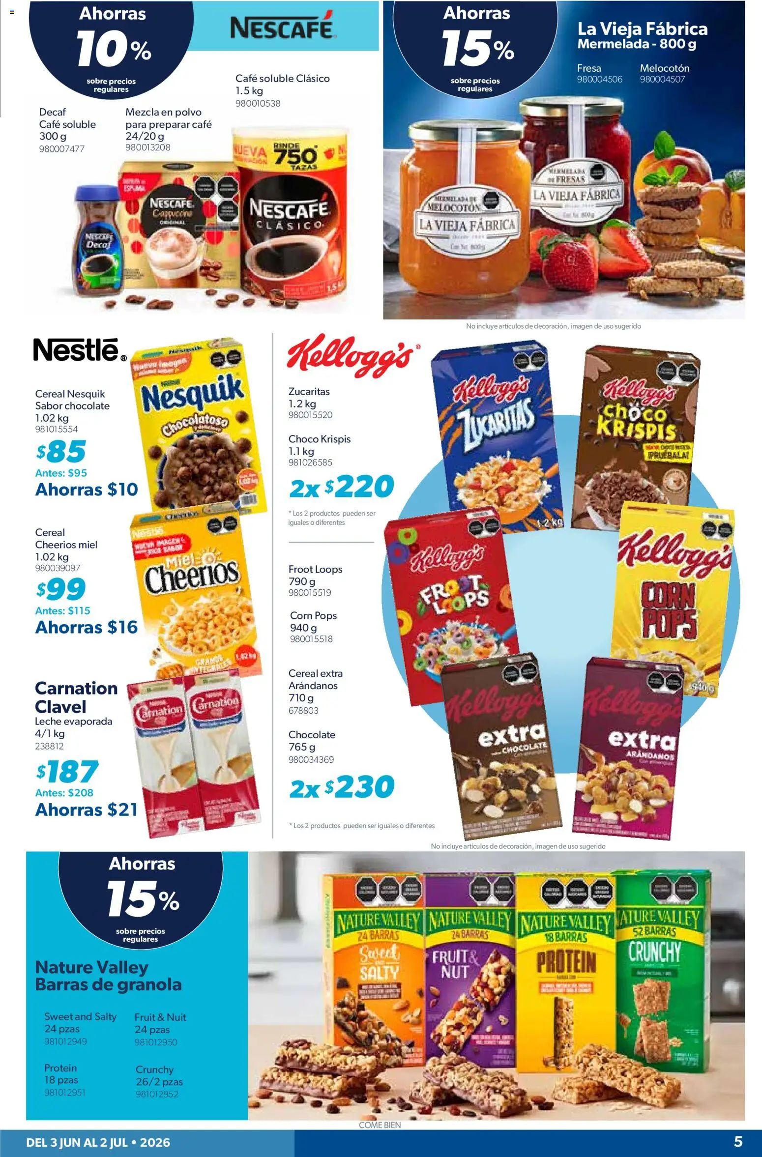 Nuevas ofertas de Sam's Club válidas en toda la República Mexicana desde el 03.06.2026. ¡Encuentra las mejores ofertas en Sam's Club catálogo Mi gran jugada. Es comprar productos únicos! | Página: 5 | Productos: Chocolate, Arándanos, Fresas, Polvo