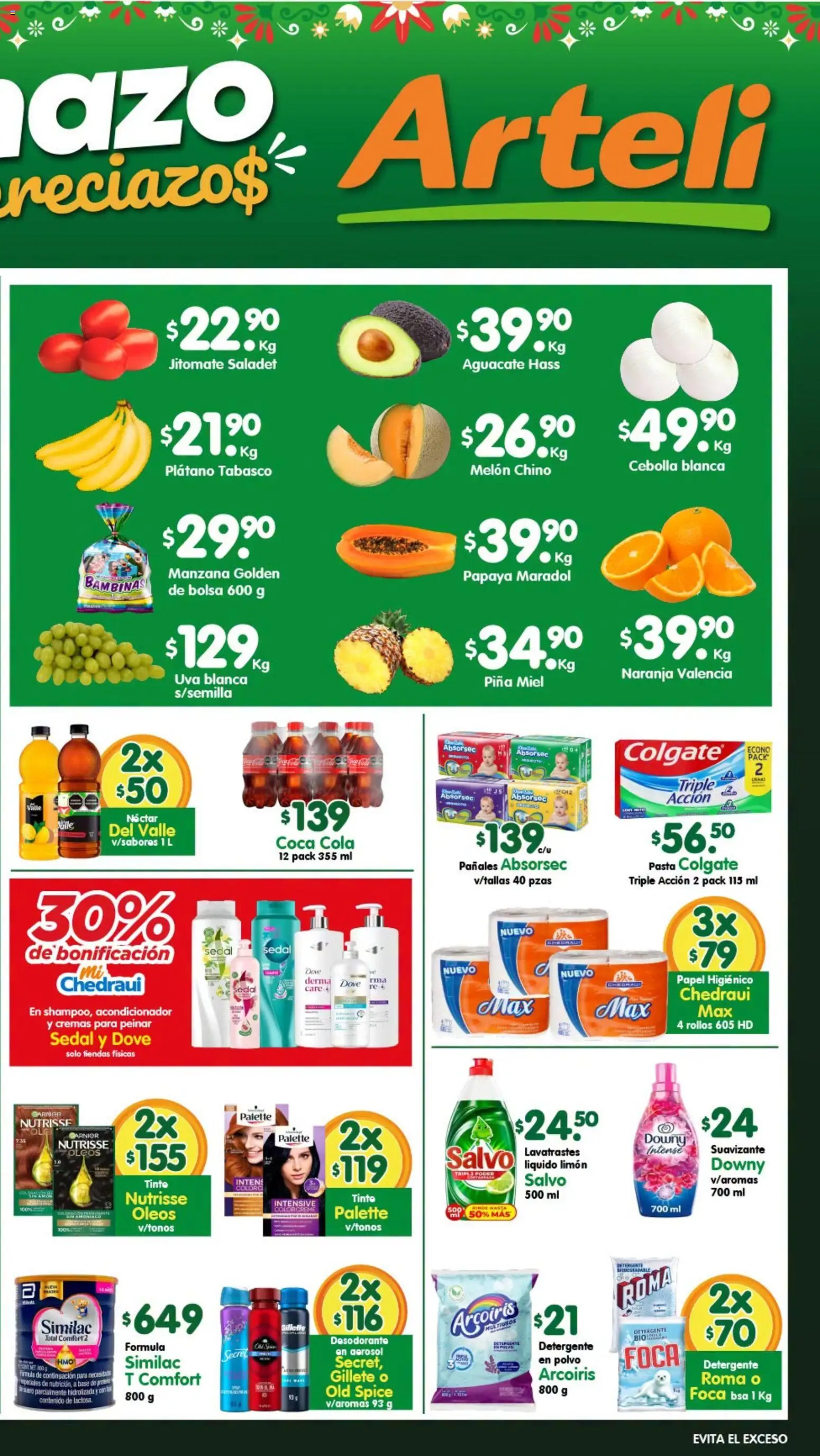 Nuevas ofertas de Arteli válidas en toda la República Mexicana desde el 14/09/2026. ¡Encuentra las mejores ofertas en Arteli folleto Tuxpan! | Página: 2 | Productos: Detergente, Manzana, Aguacate, Uva