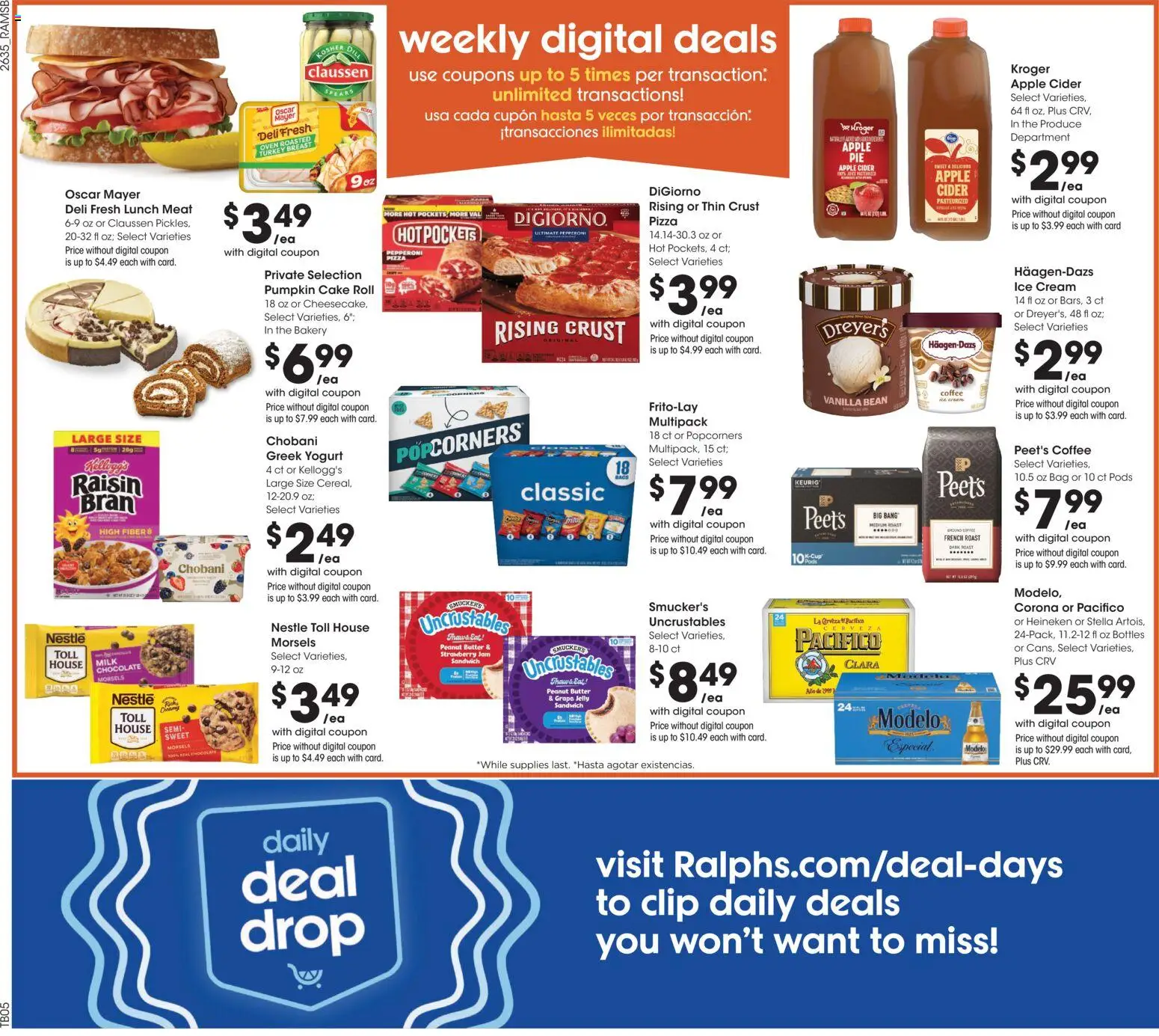 Ralphs Weekly Ad - valid from 09/30/2026 | Page: 2 | Products: Butter, Yogurt, Pizza, Peanut butter