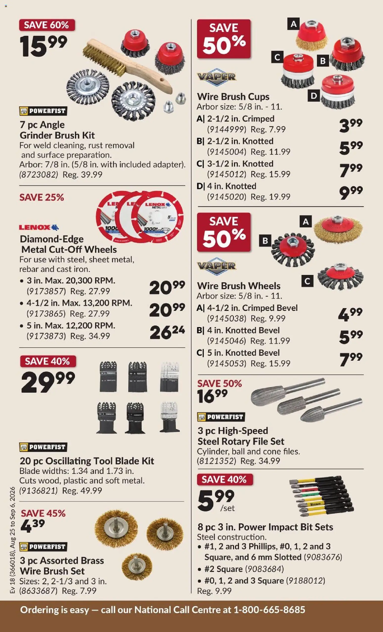 Princess Auto flyer valid from Aug 25, 2026 | Page: 12 | Products: PC, Grinder, Brush