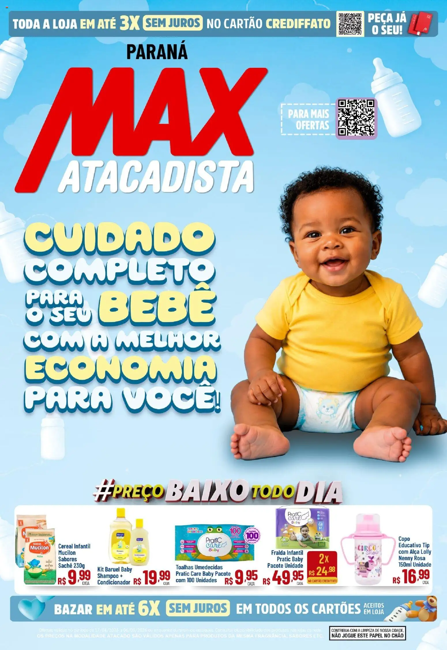Max Atacadista Folheto - válido de 17/08/2026 | Página: 1 | Produtos: Shampoo, Condicionador, Baixo, Mucilon