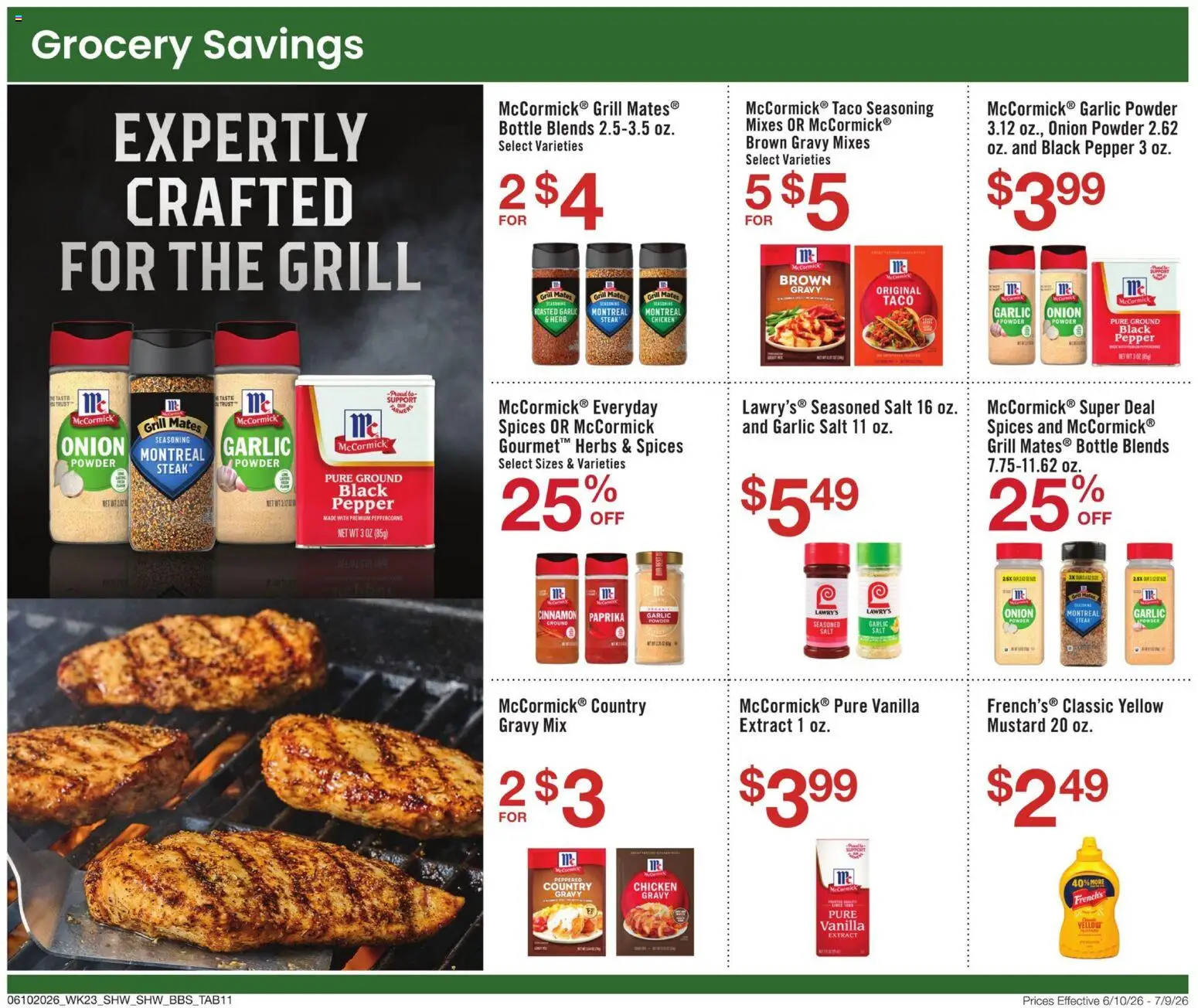 Shaw's Big Book of Savings - valid from 10.06.2026 | Page: 12 | Products: Spices, Pepper, Garlic, Grill