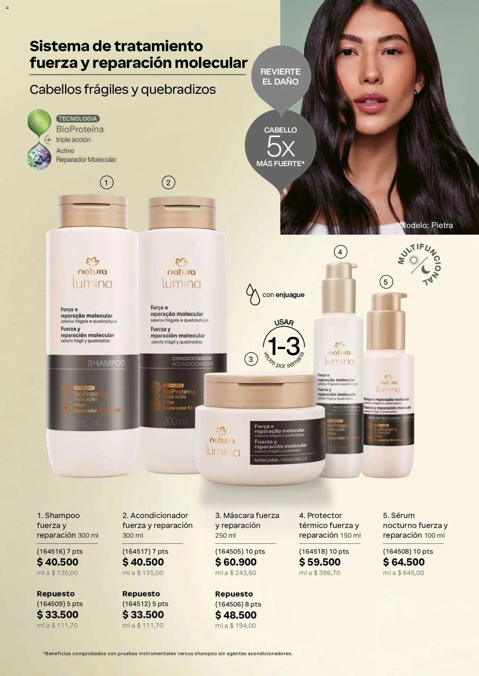 Natura revista - valida desde el 01/07/2026 | Página: 143 | Productos: Serum, Shampoo, Máscara, Acondicionador