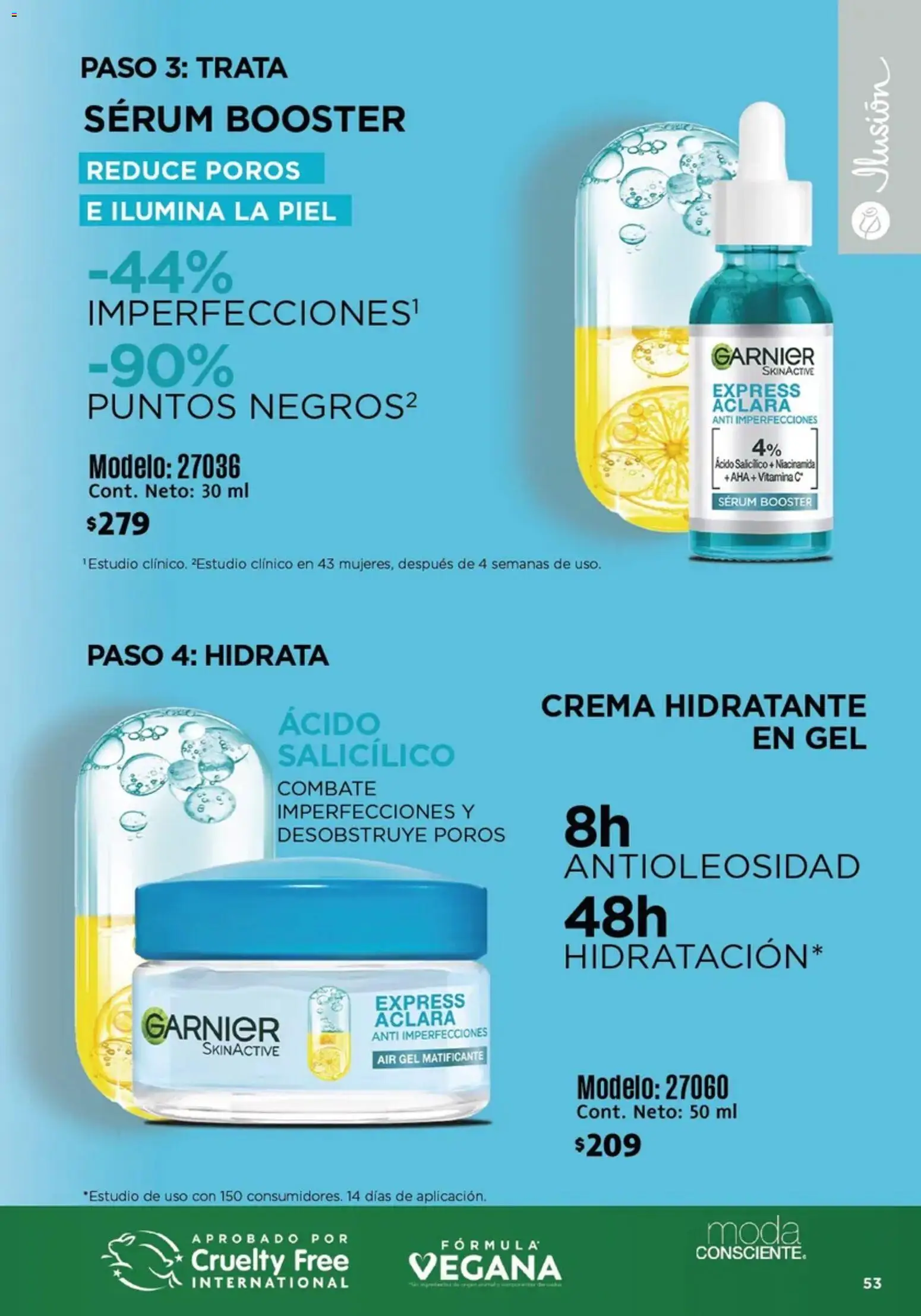 Nuevas ofertas de Ilusión válidas en toda la República Mexicana desde el 01/07/2026. ¡Encuentra las mejores ofertas en Ilusión catálogo Marcas Amigas! | Página: 55 | Productos: Serum, Crema