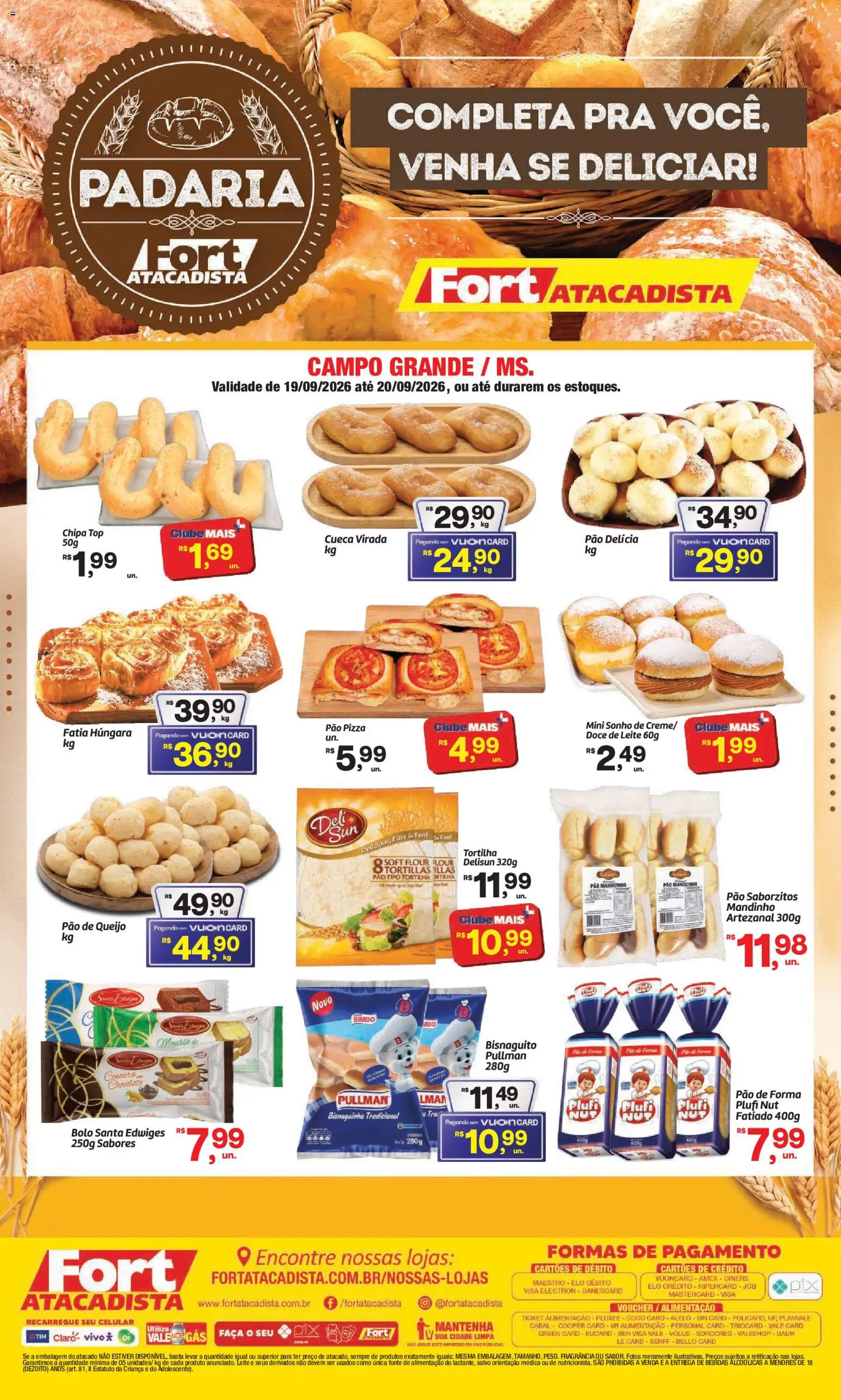 Fort Atacadista Folheto - válido de 19/09/2026 | Página: 1 | Produtos: Bebidas, Leite, Faca, Doce
