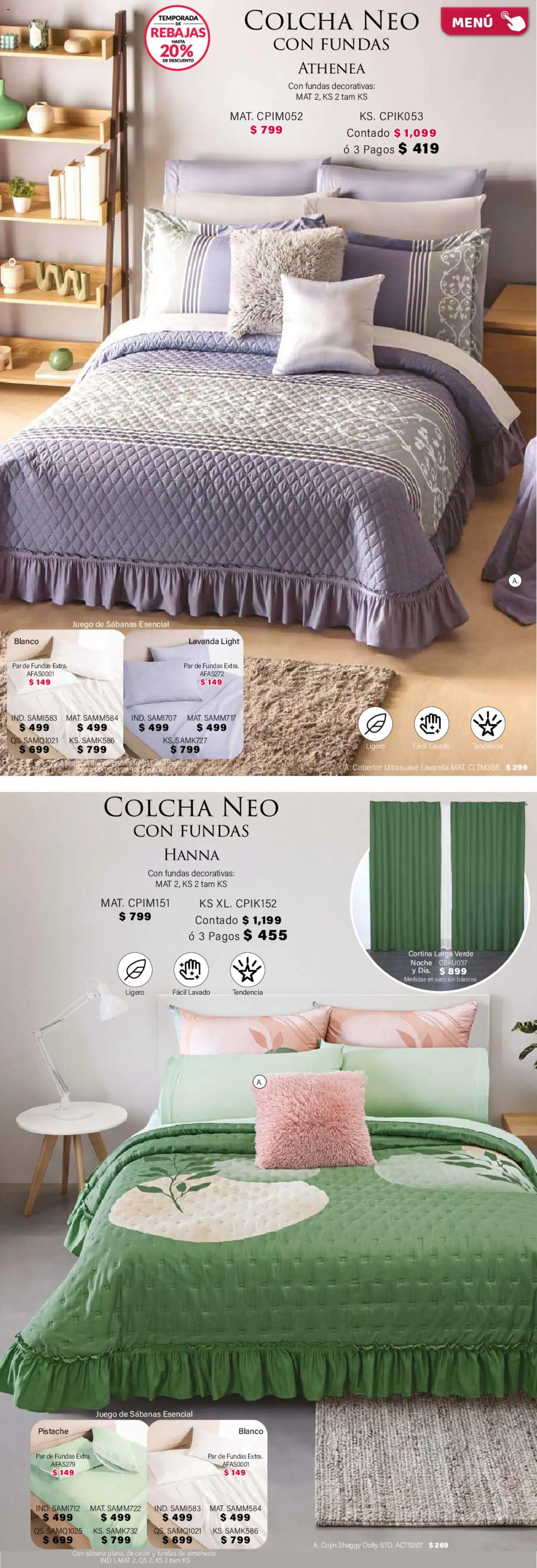 Nuevas ofertas de Colchas Concord válidas en toda la República Mexicana desde el 01/02/2026. ¡Encuentra las mejores ofertas en Colchas Concord catálogo! | Página: 82 | Productos: Pasta, Juego, Almohada, Sabanas