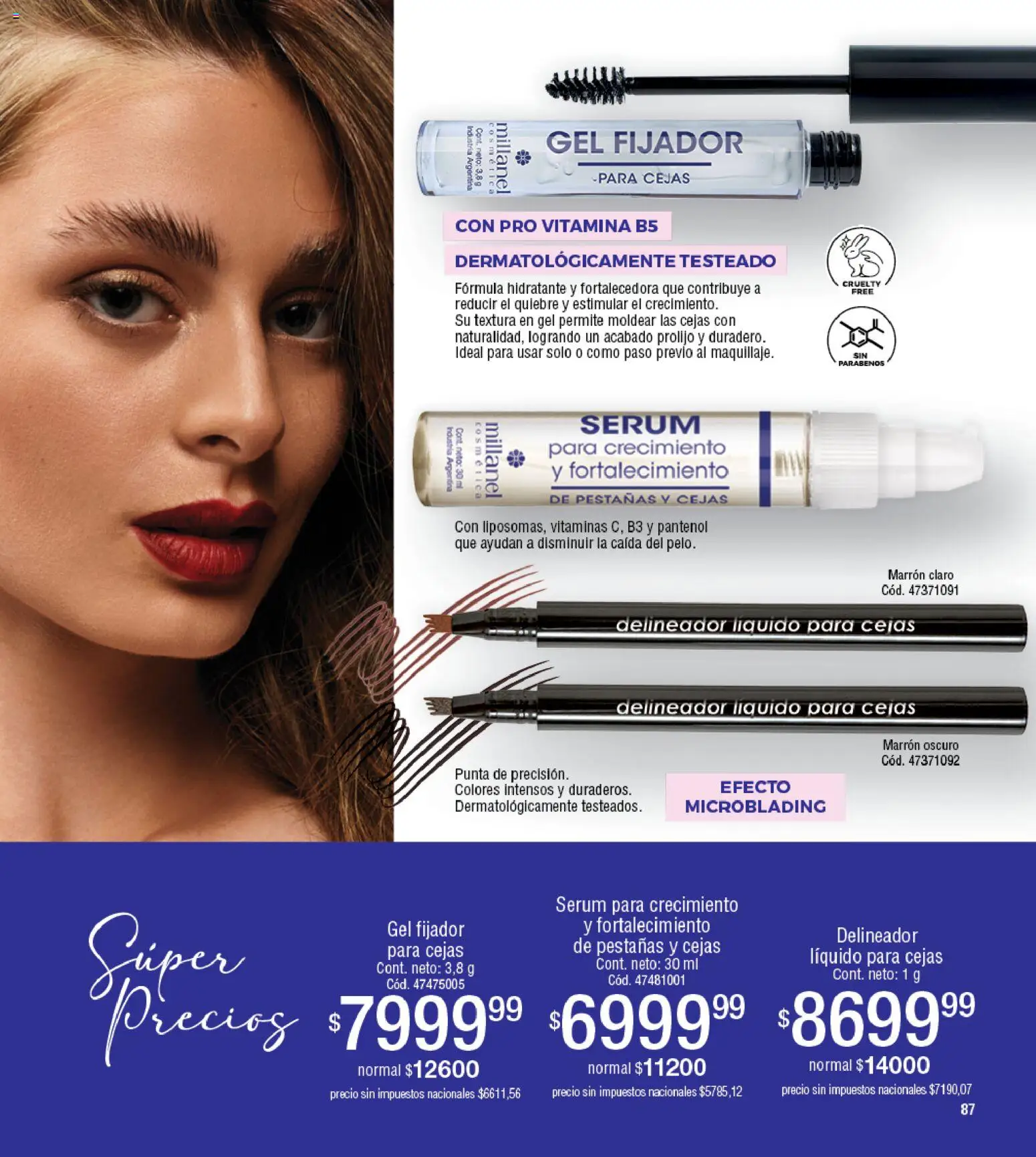 Millanel - Catálogo │ válido desde el 25.05.2026 | Página: 87 | Productos: Vitaminas, Serum, Delineador, Fijador
