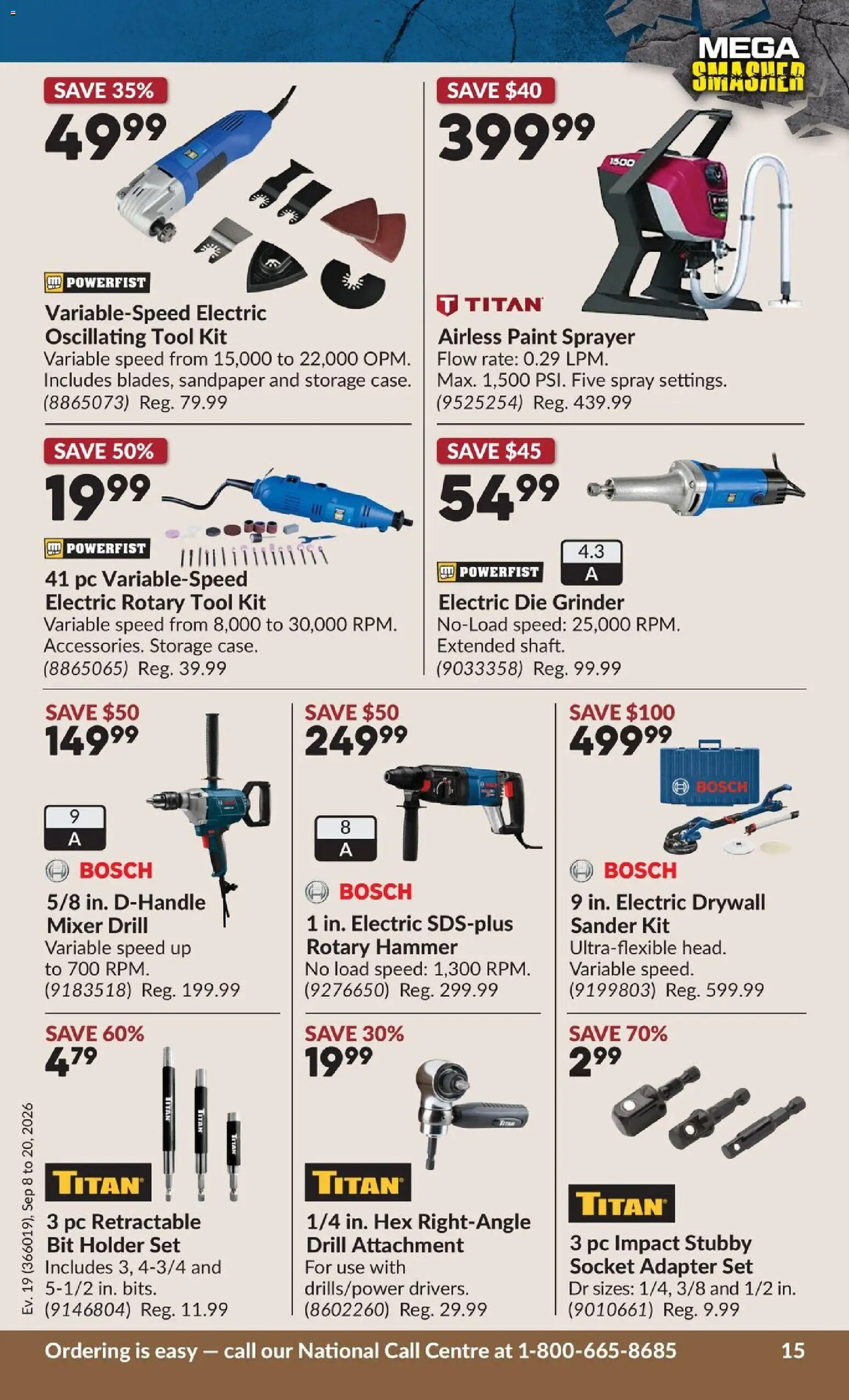 Princess Auto flyer valid from Sep 8, 2026 | Page: 18 | Products: PC, Adapter, Grinder, Mixer