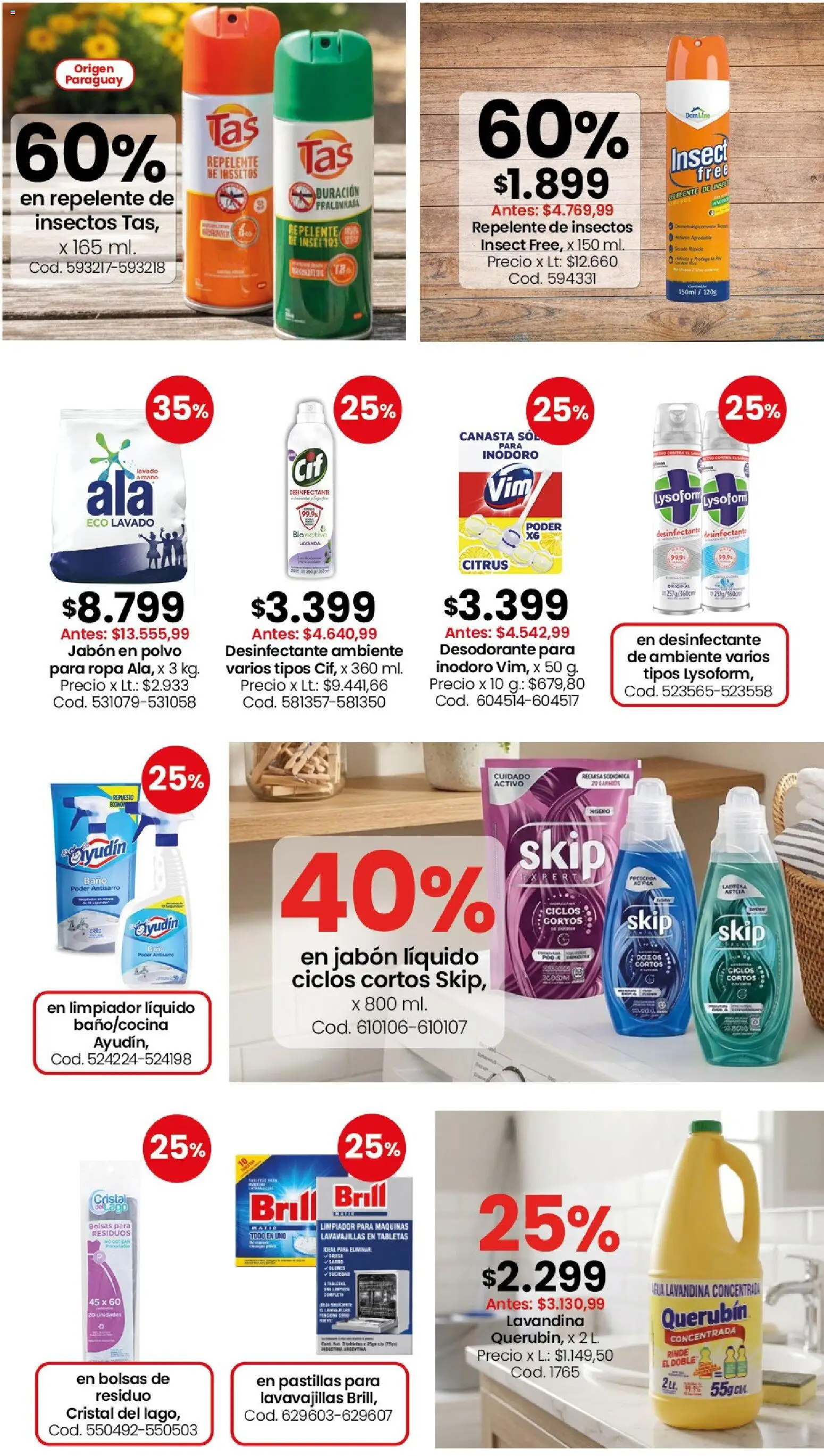 Coto - Perfumería y limpieza │ válido desde el 03/08/2026 | Página: 2 | Productos: Repelente, Baño, Jabón en polvo, Pastillas para lavavajillas