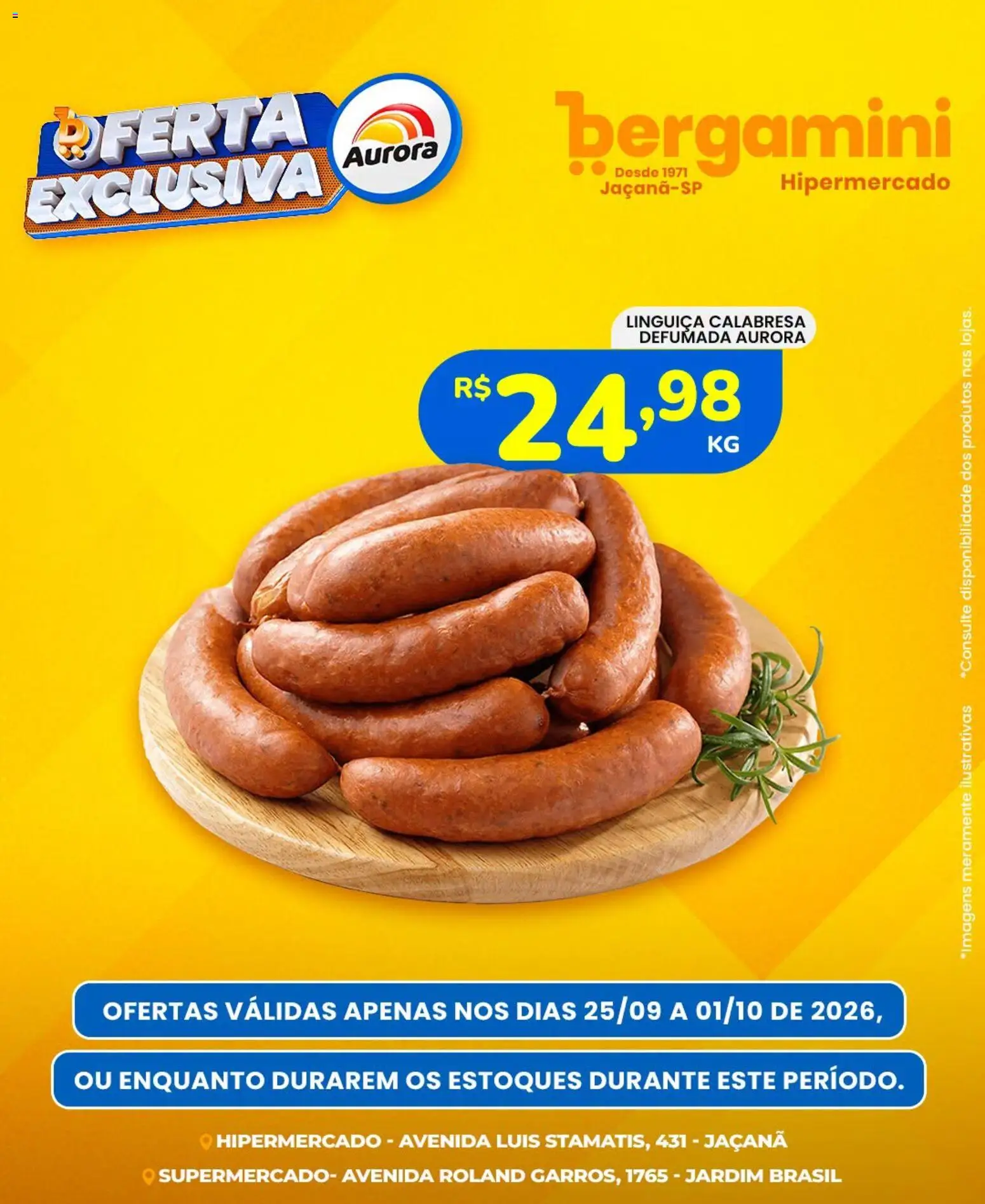 Supermercado Bergamini Folheto - válido de 25/09/2026 | Página: 2 | Produtos: Linguiça